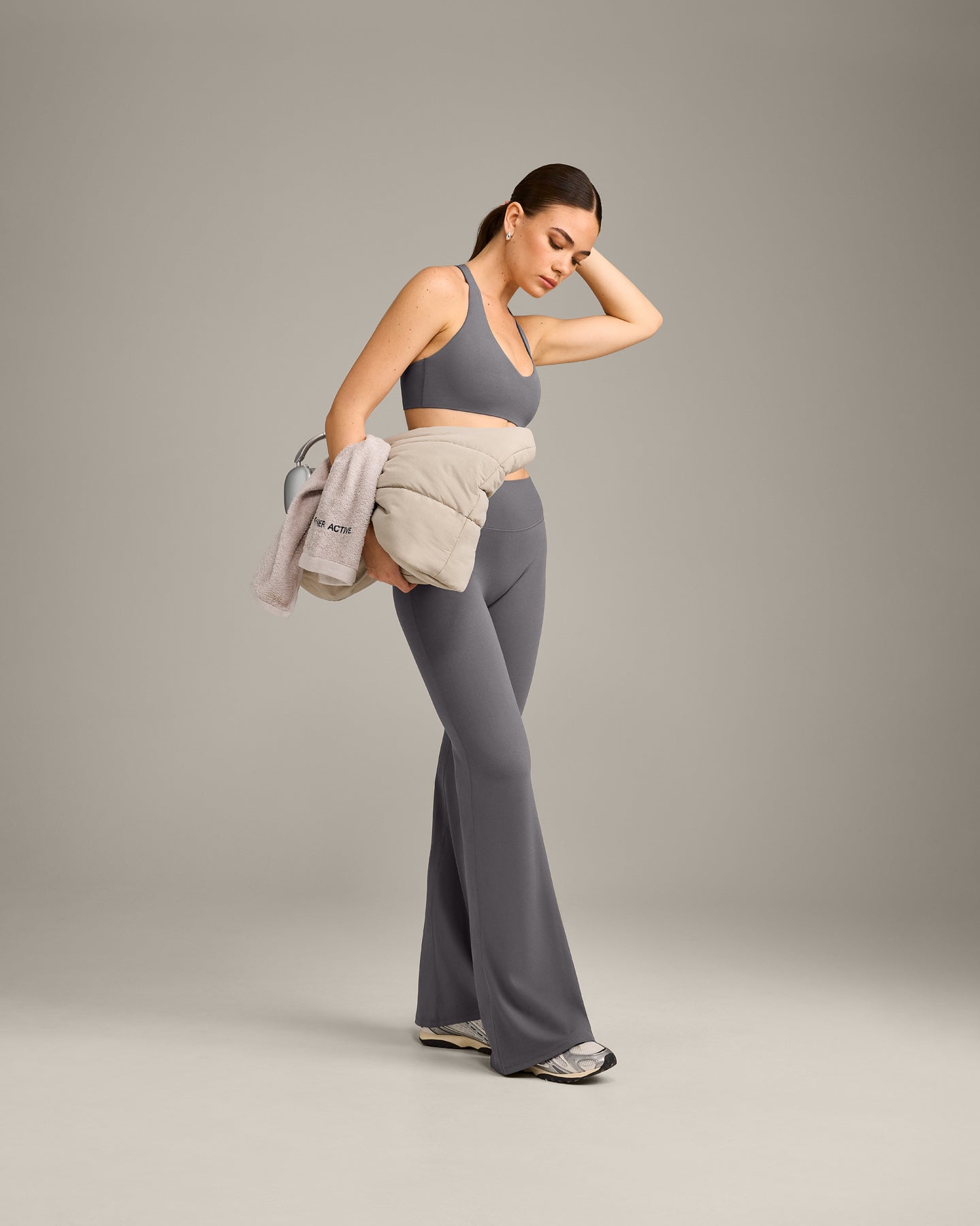 SoftMotion Flared Bottoms with Grey Logo | Ash Grey - Image 3
