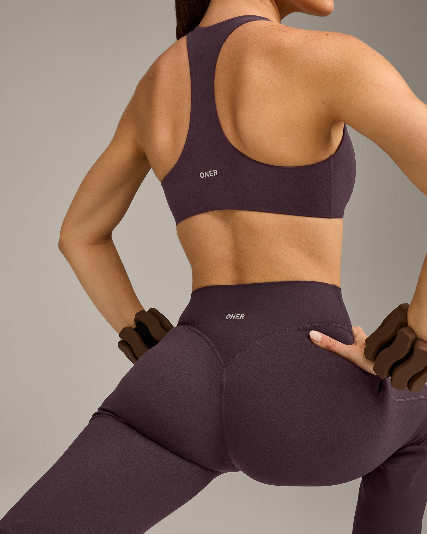 SoftMotion Flared Bottoms with Grey Logo | Dark Umber Brown - Image 4