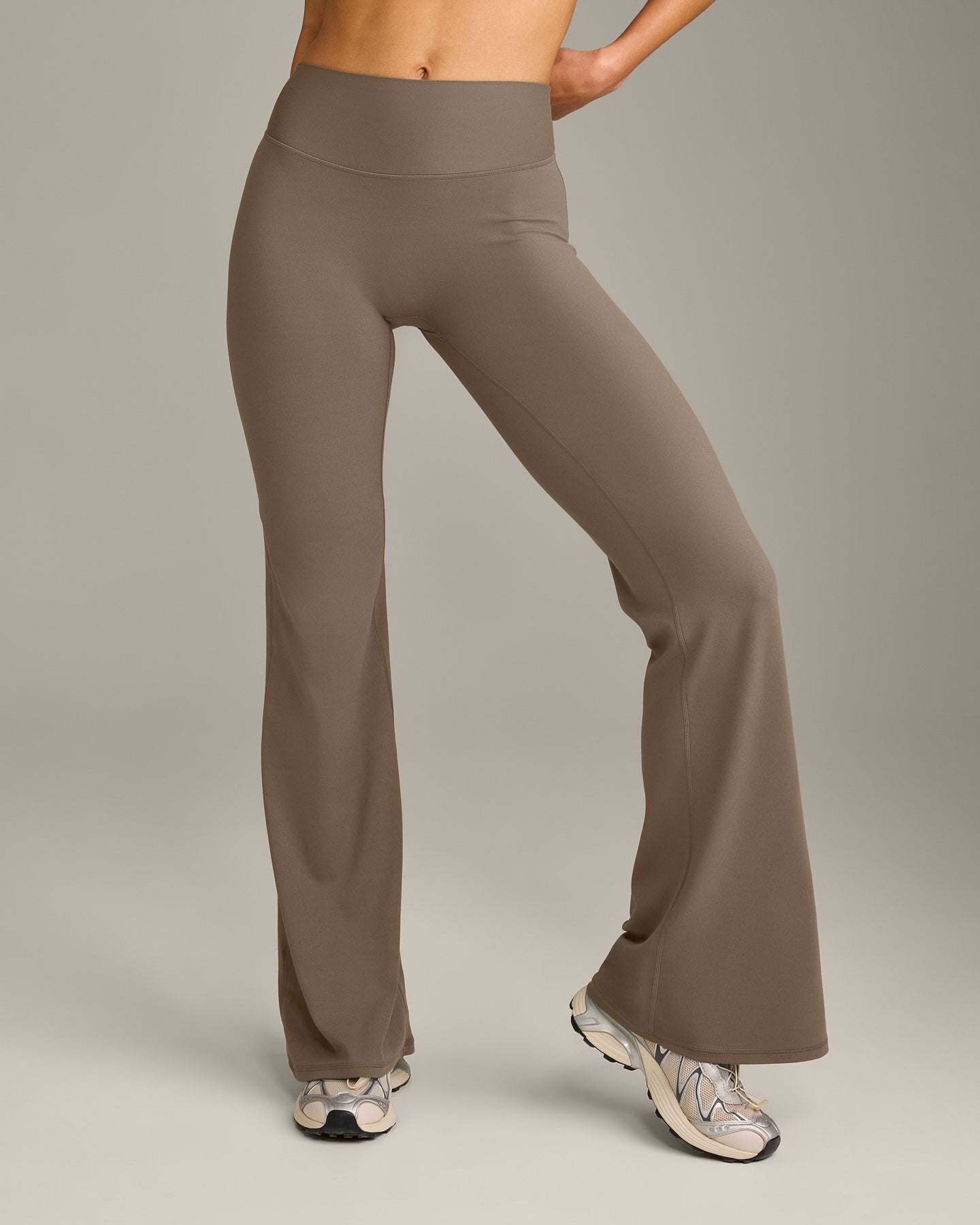 Alternative view of SoftMotion Flared Bottoms with Grey Logo | Moss Brown
