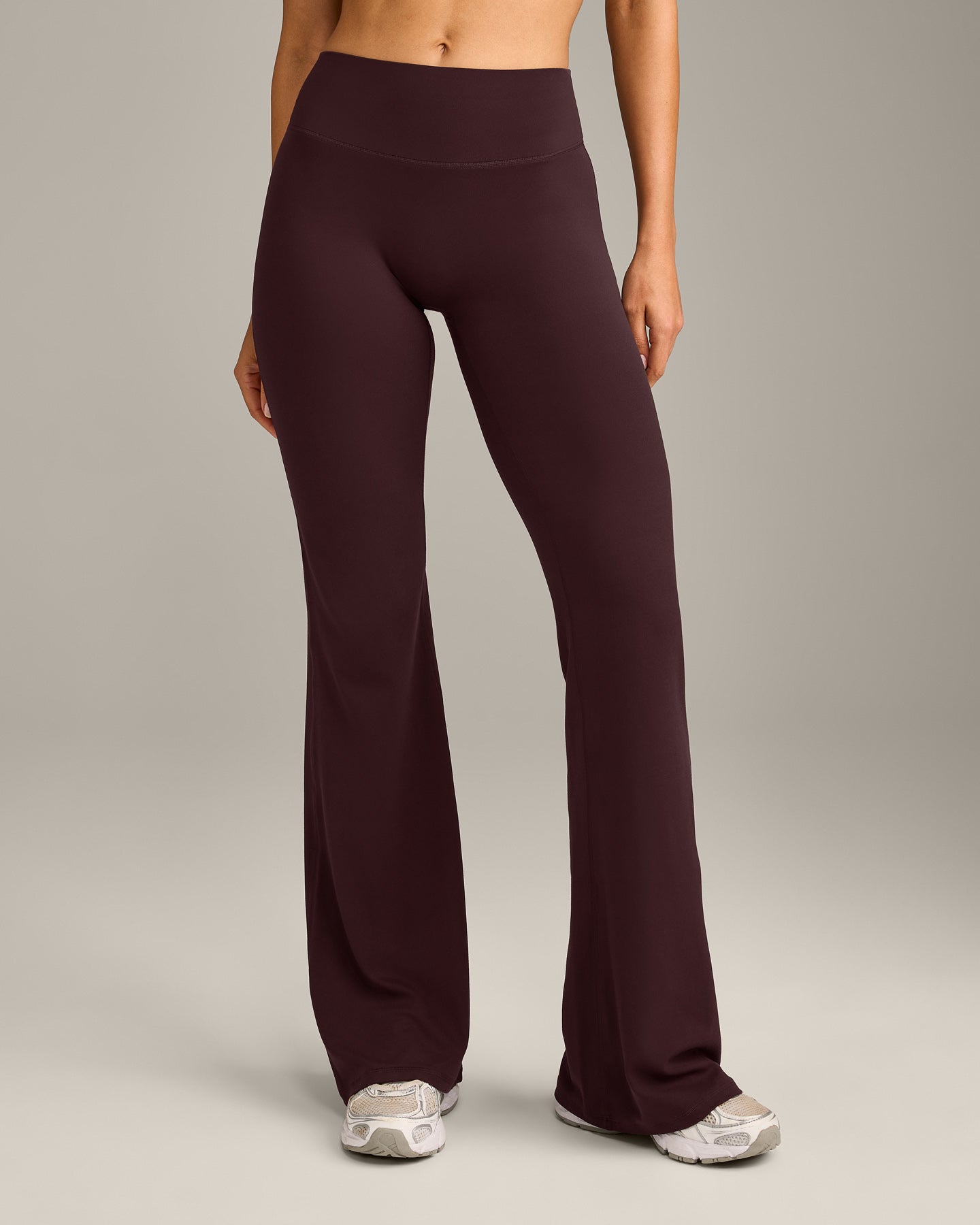 Alternative view of SoftMotion Flared Bottoms with Grey Logo | Plum Brown