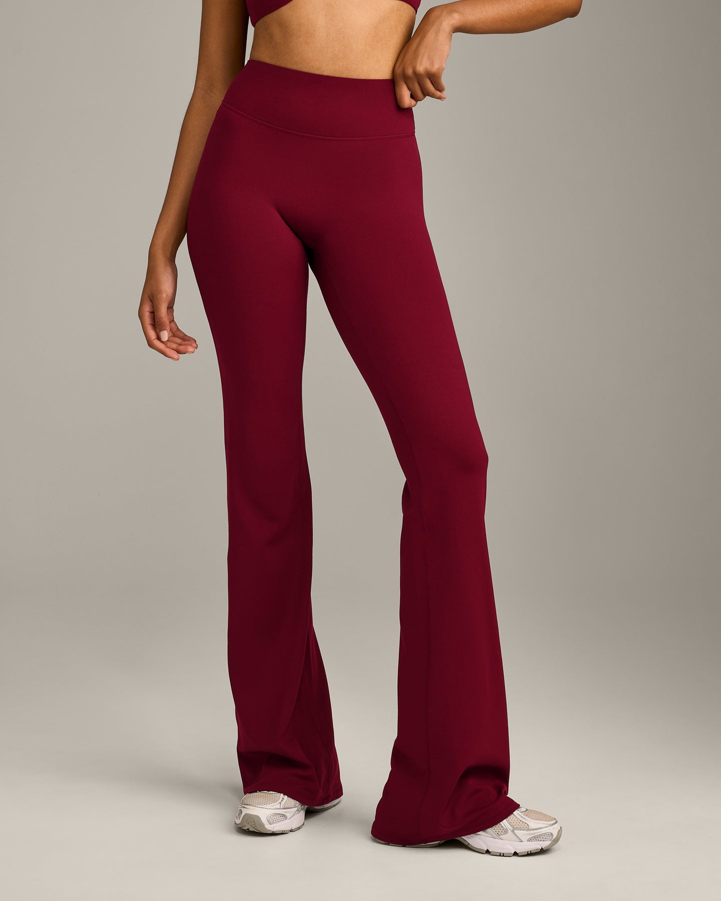 Alternative view of SoftMotion Flared Bottoms with Grey Logo | Ruby Red