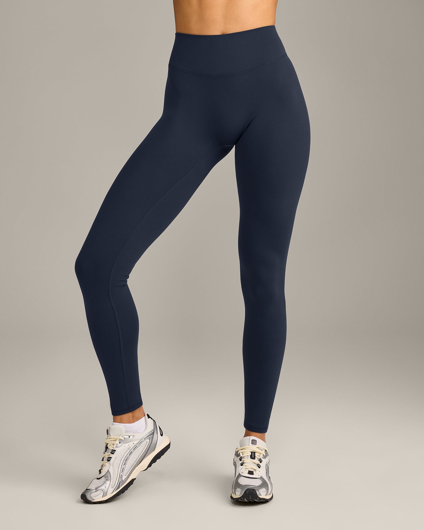 Alternative view of SoftMotion High Waisted Leggings with Grey Logo | True Blue