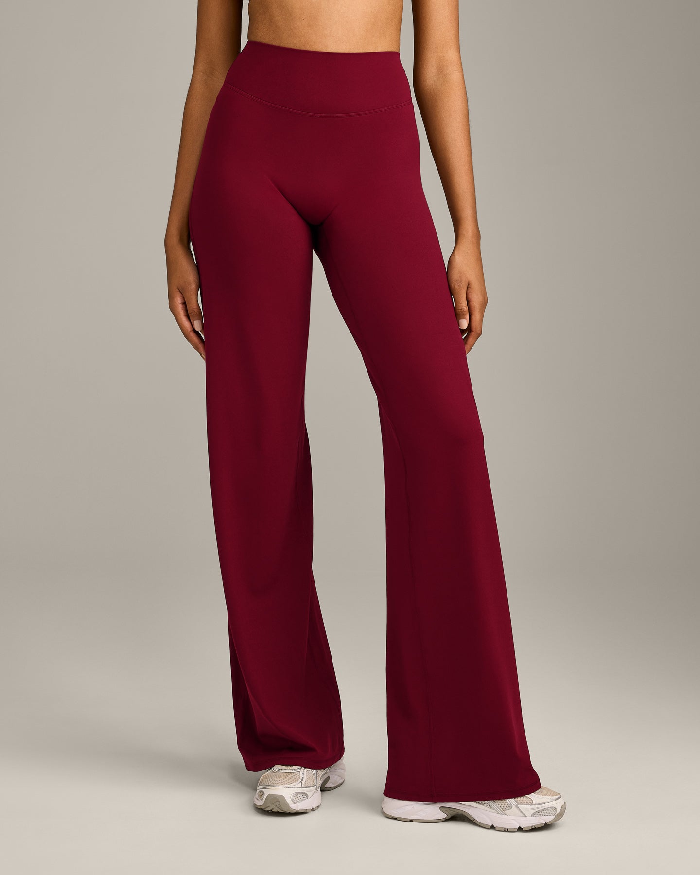 Alternative view of SoftMotion Straight Leg Bottoms with Grey Logo | Ruby Red
