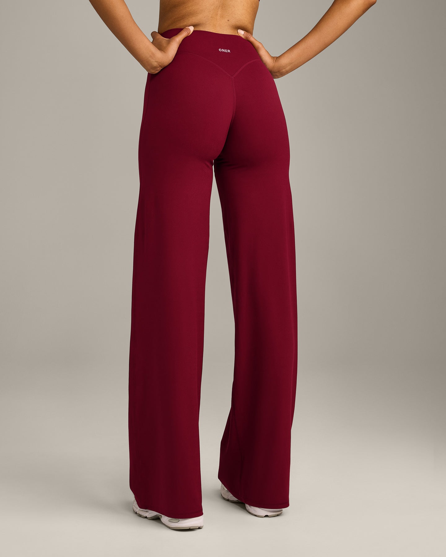 SoftMotion Straight Leg Bottoms with Grey Logo | Ruby Red