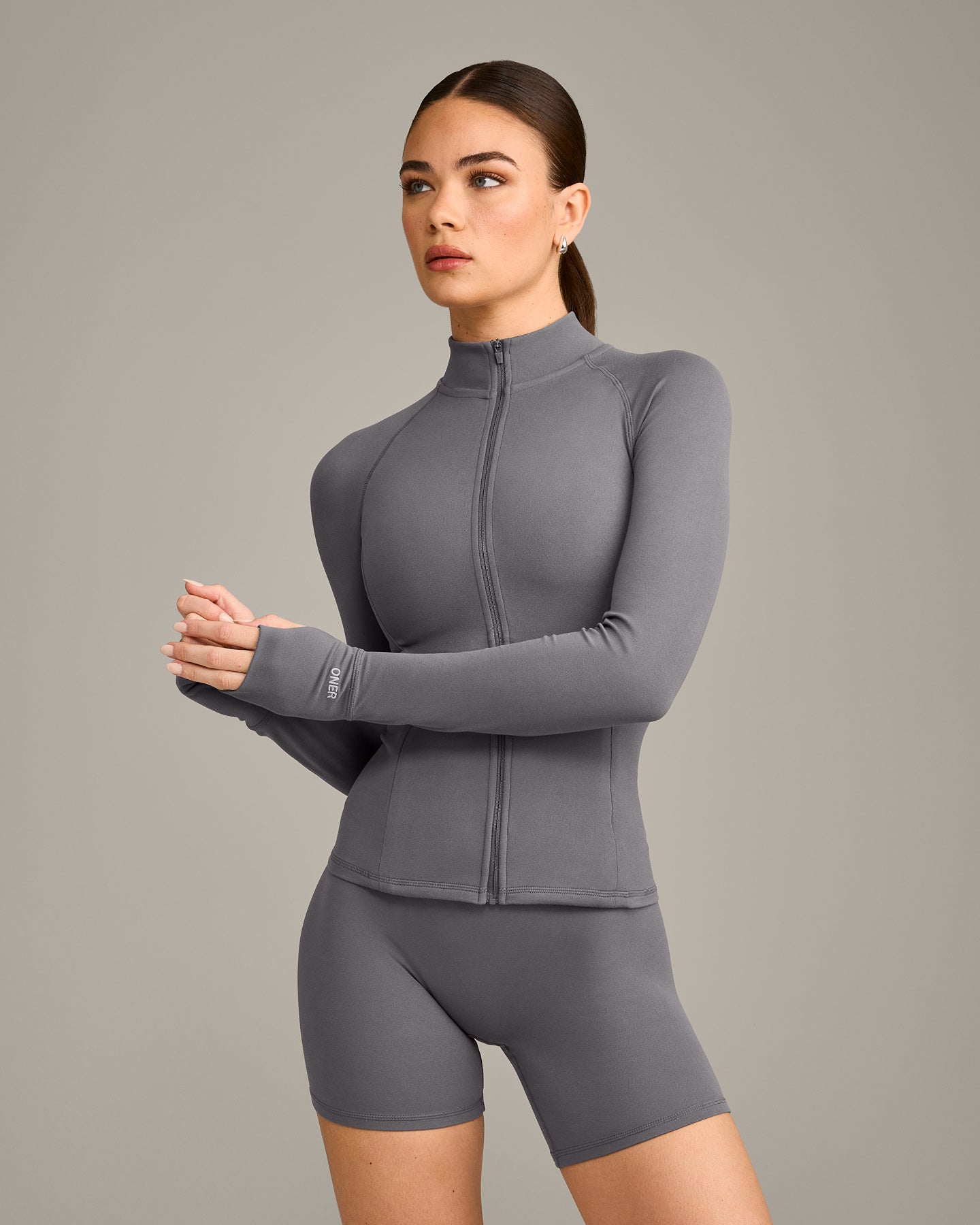 SoftMotion Jacket with Grey Logo | Ash Grey