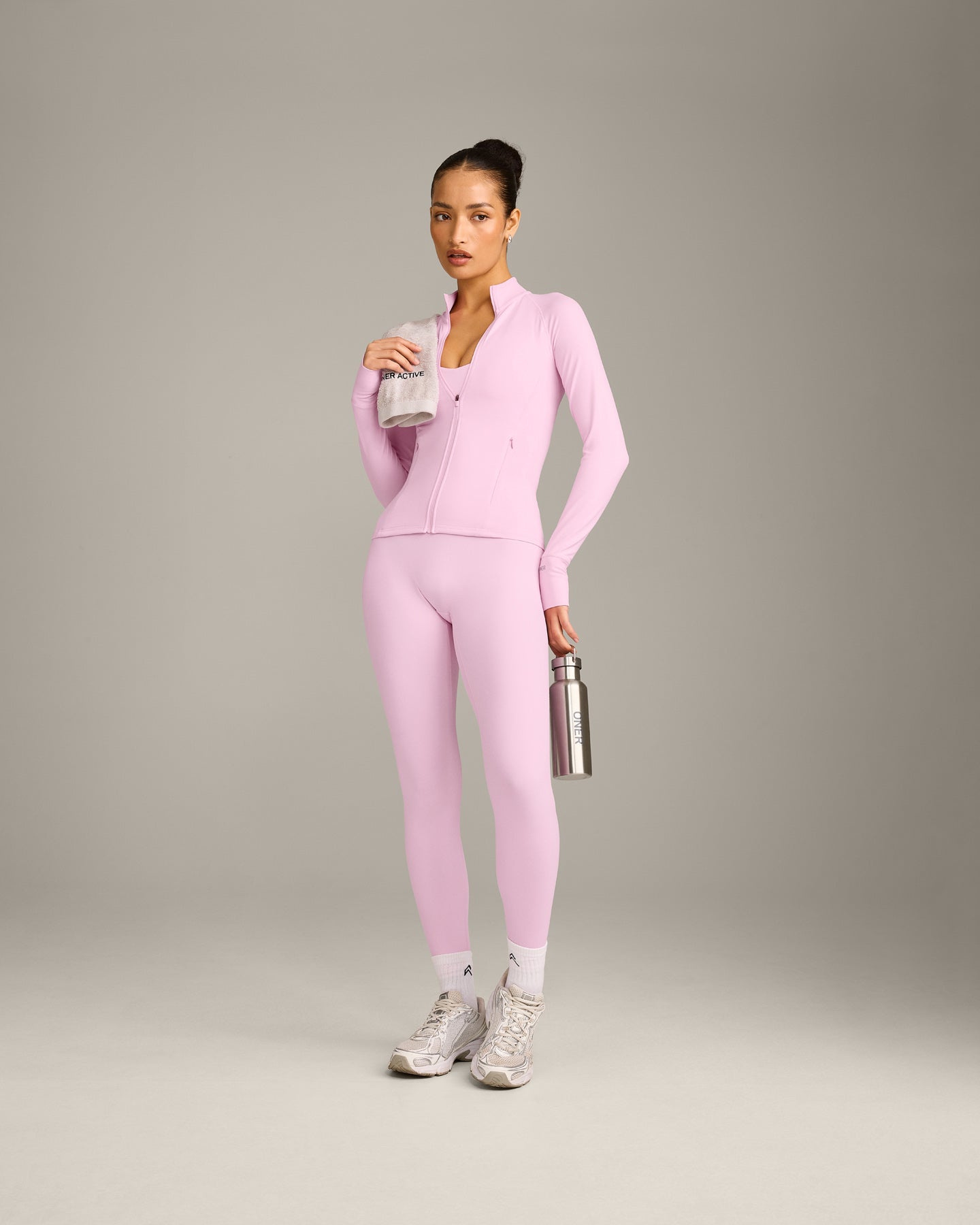 SoftMotion Jacket with Grey Logo | Chalk Pink - Image 3
