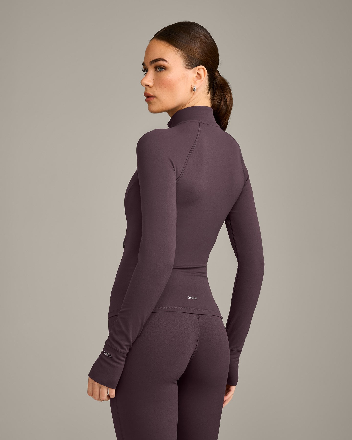 Alternative view of SoftMotion Jacket with Grey Logo | Dark Umber Brown
