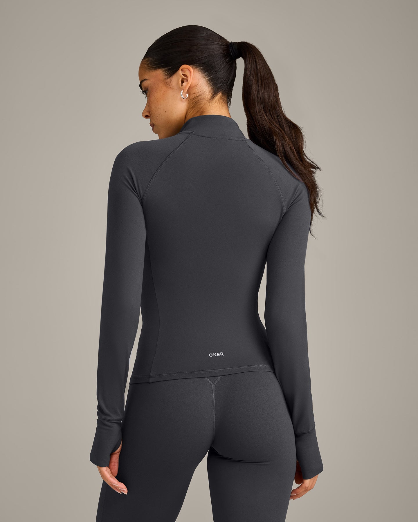 Alternative view of SoftMotion Jacket with Grey Logo | Coal