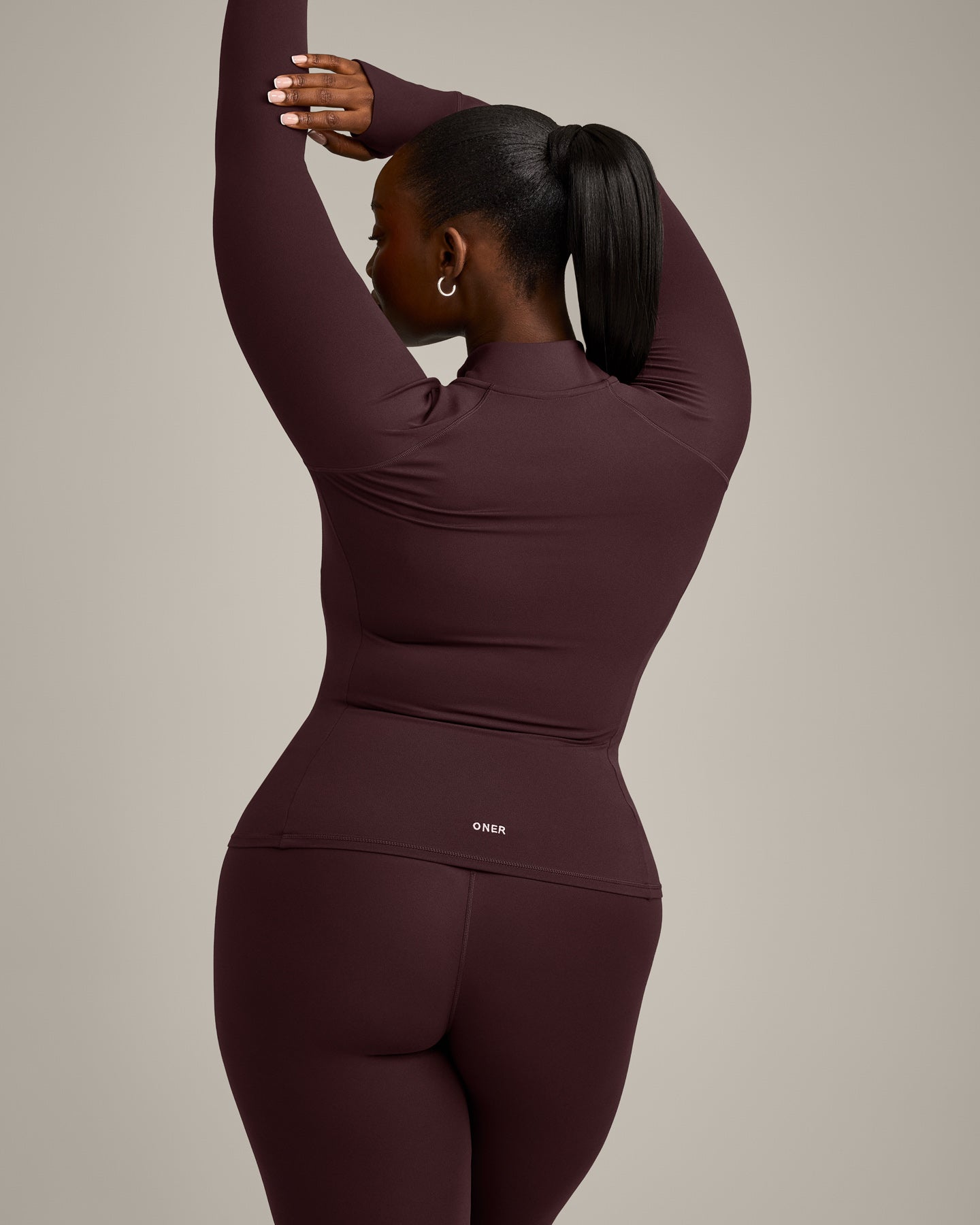 SoftMotion Jacket with Grey Logo | Plum Brown - Image 6