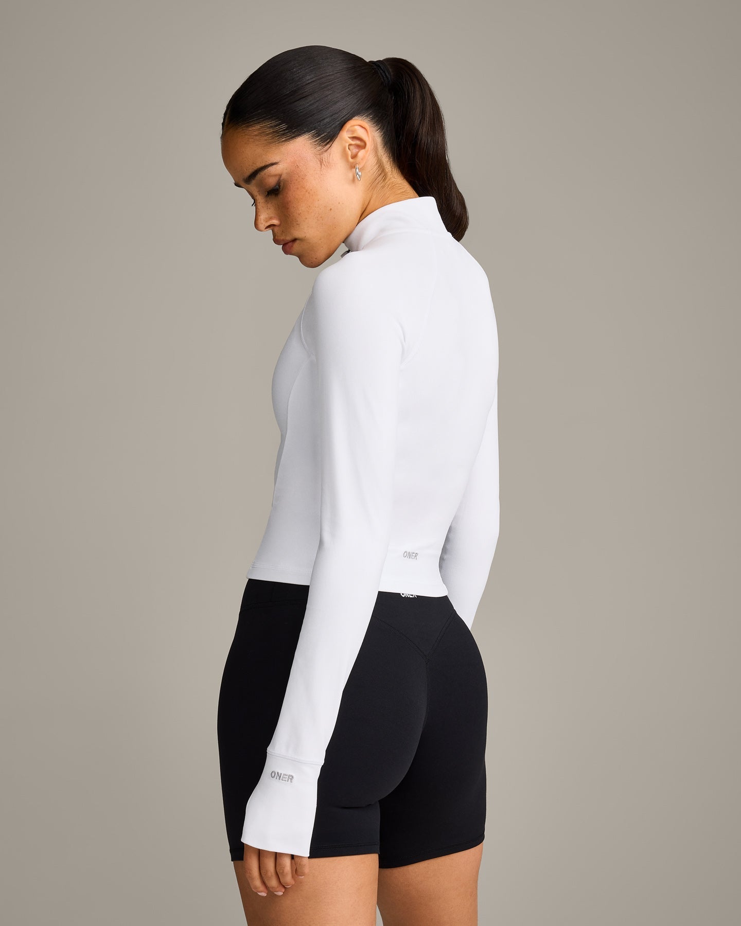 Alternative view of SoftMotion Mid Jacket with Grey Logo | White