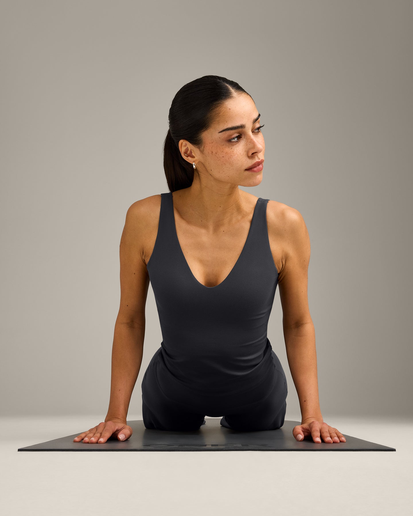 SoftMotion Scoop Neck Vest with Grey Logo | Coal - Image 4