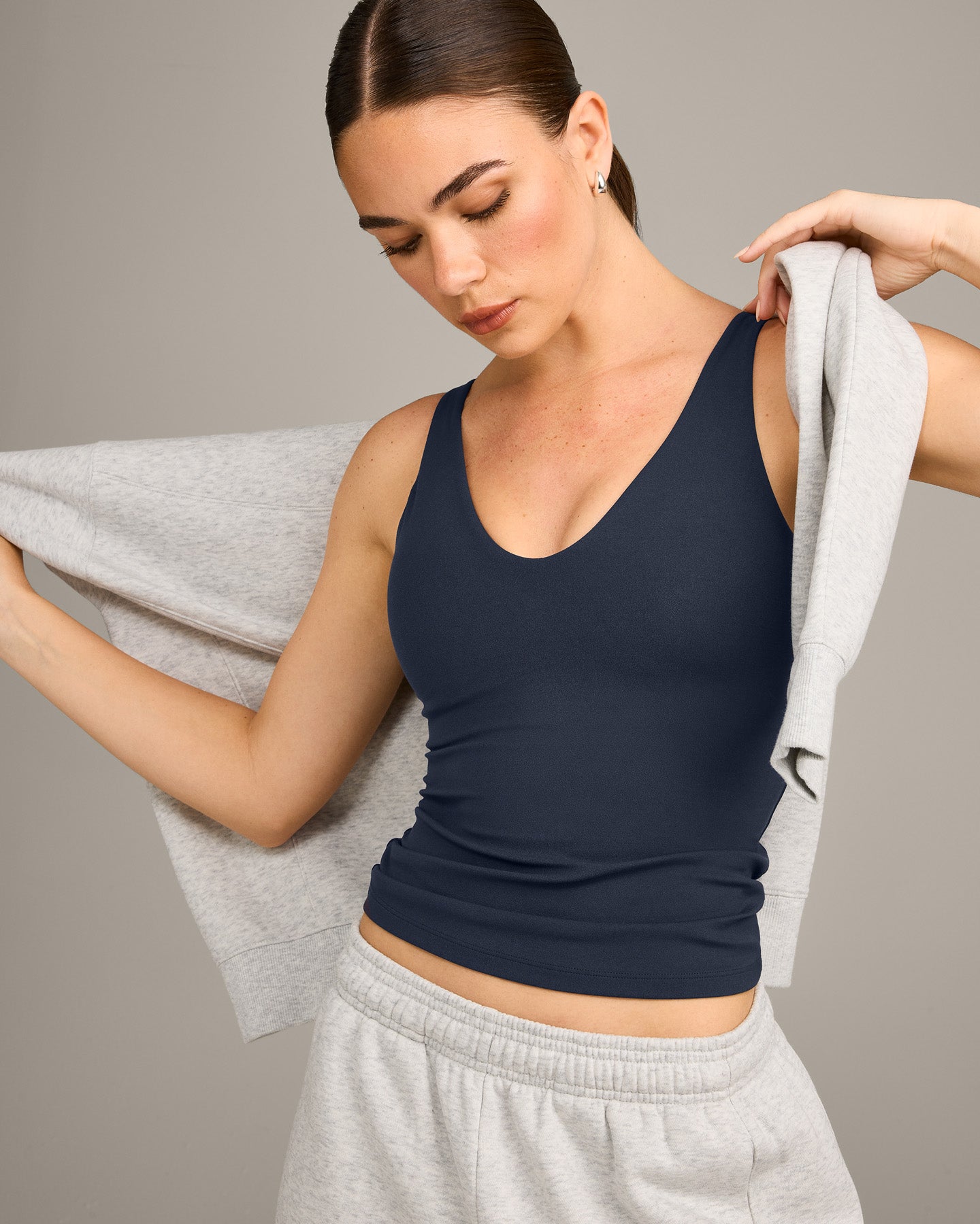 SoftMotion Scoop Neck Vest with Grey Logo | True Blue - Image 5