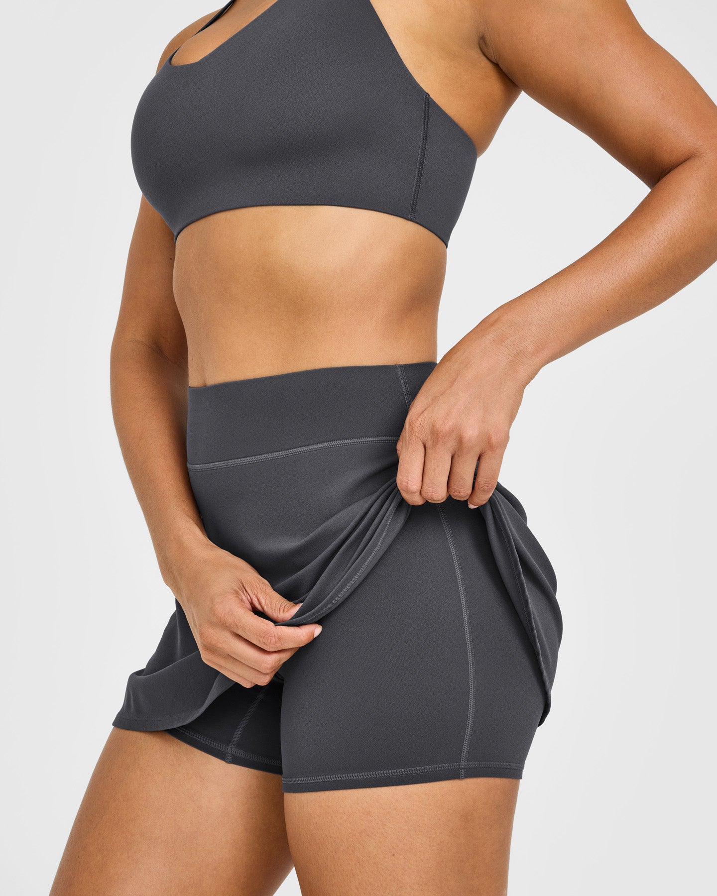 SoftMotion Skort with White Logo | Coal - Image 4