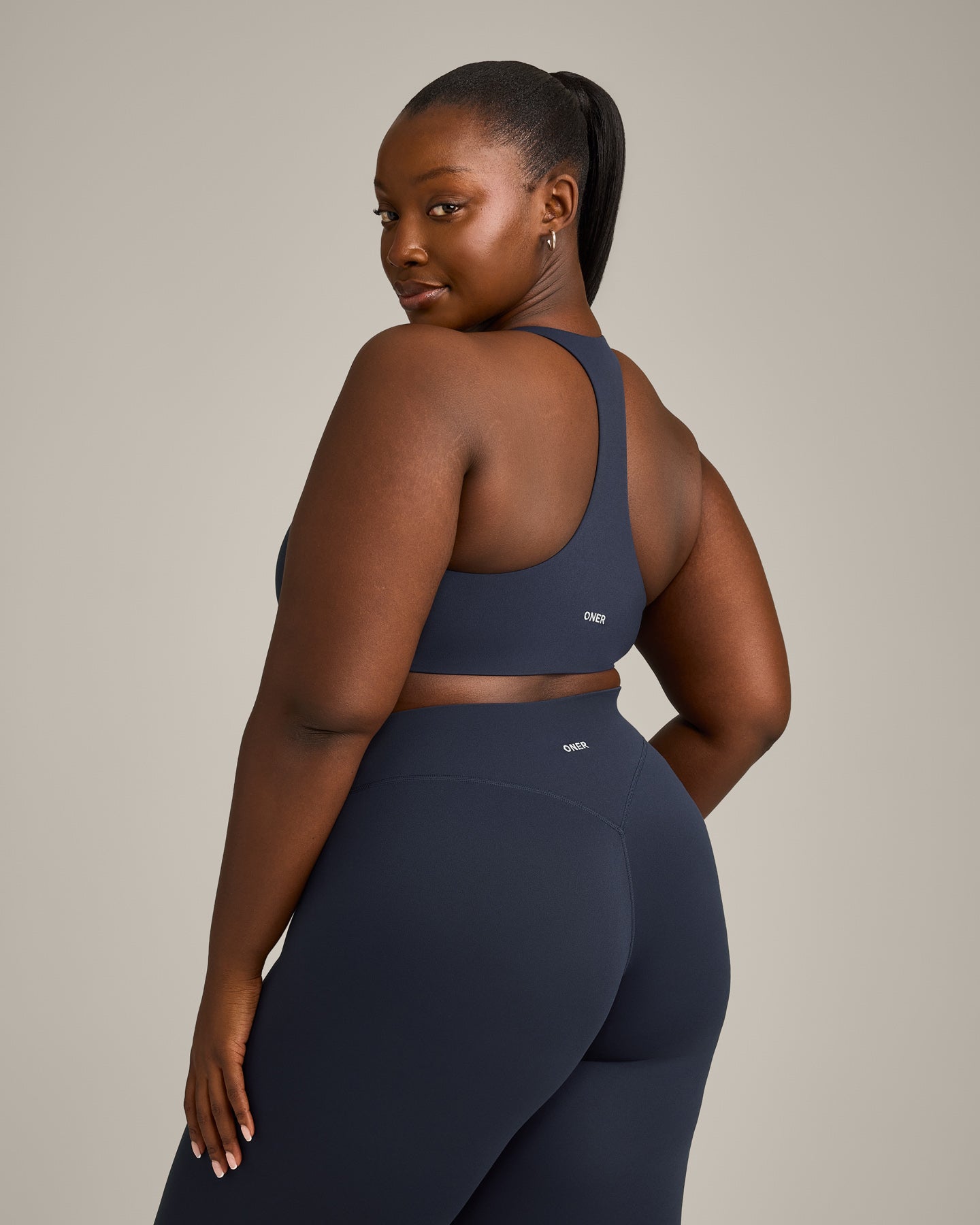 SoftMotion Sports Bra with Grey Logo | True Blue - Image 5