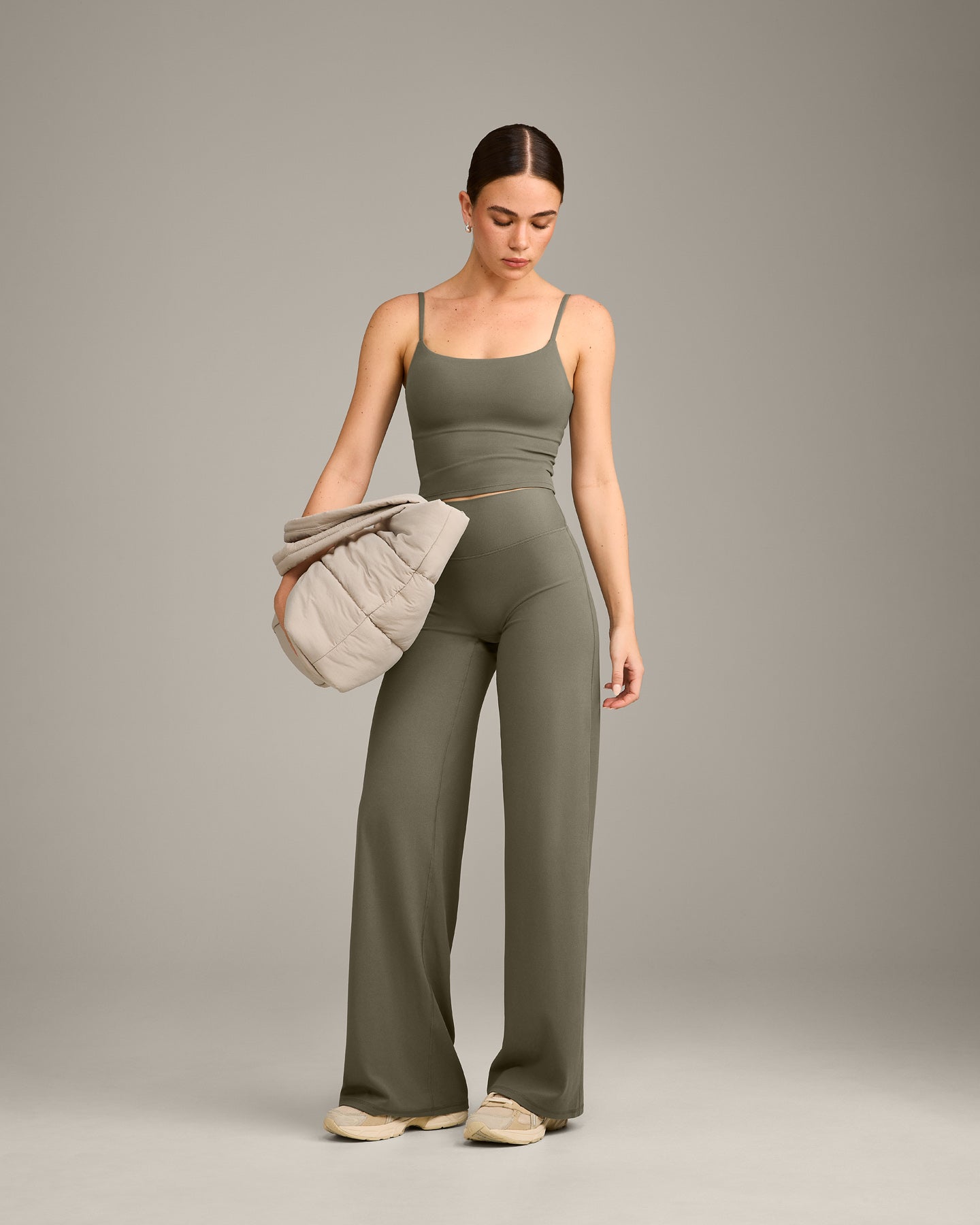 SoftMotion Straight Leg Bottoms with Grey Logo | Alpine Green - Image 3