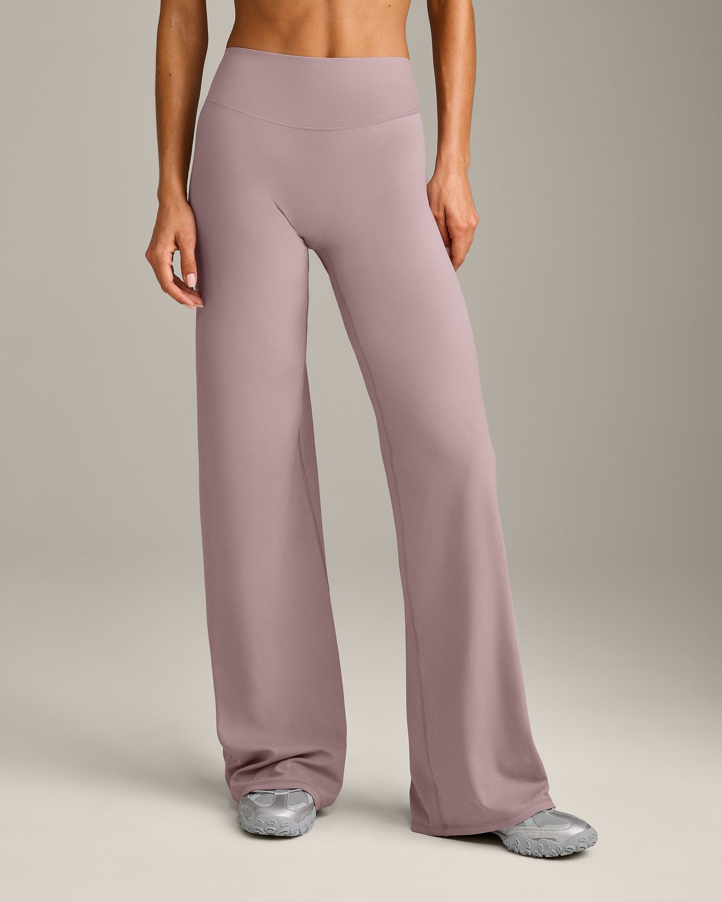 Alternative view of SoftMotion Straight Leg Bottoms with White Logo | Dusty Purple