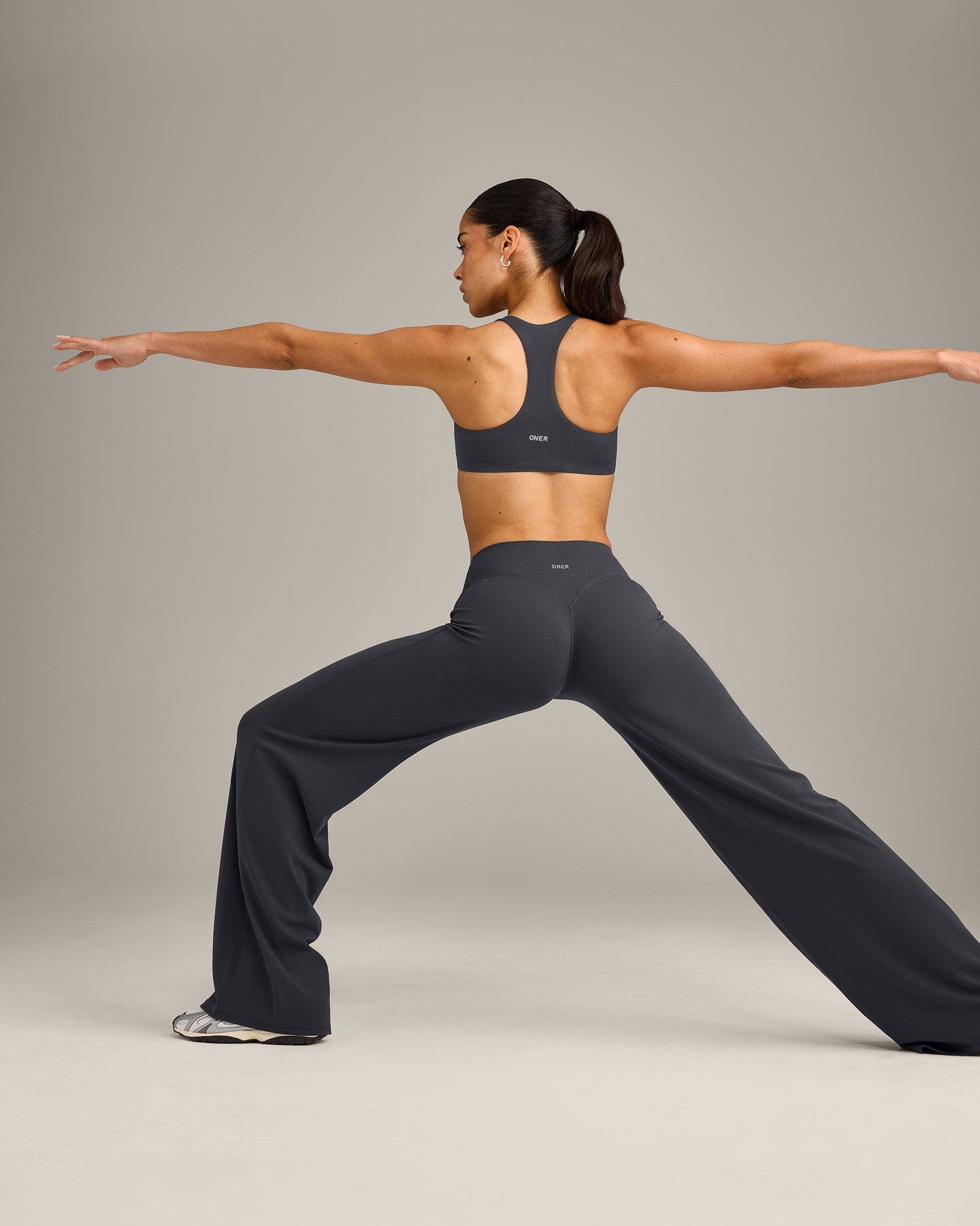 SoftMotion Straight Leg Bottoms with Grey Logo | Coal - Image 6