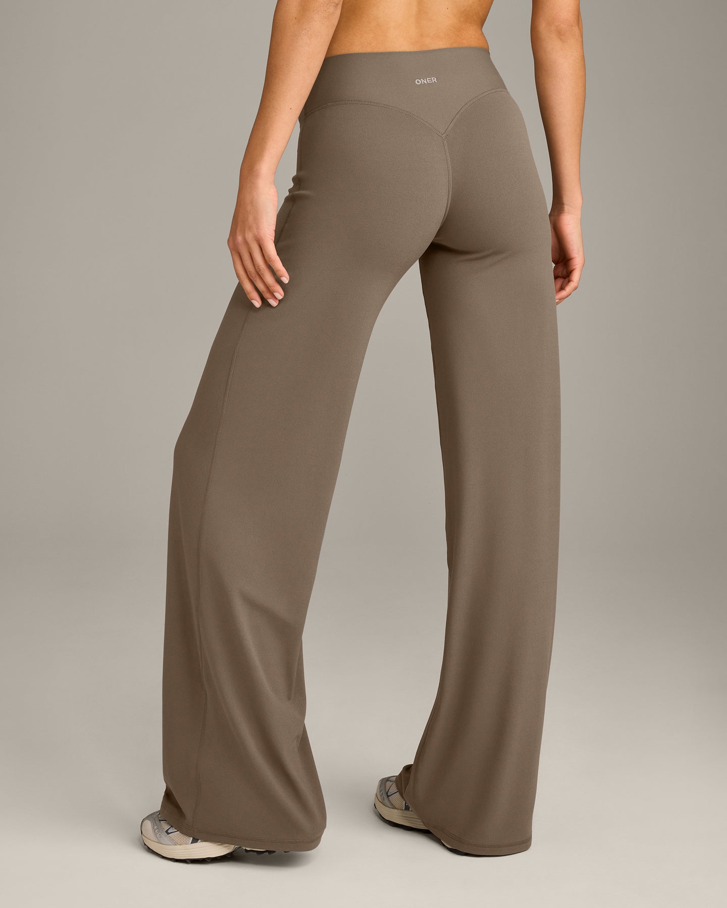 SoftMotion Straight Leg Bottoms with Grey Logo | Moss Brown