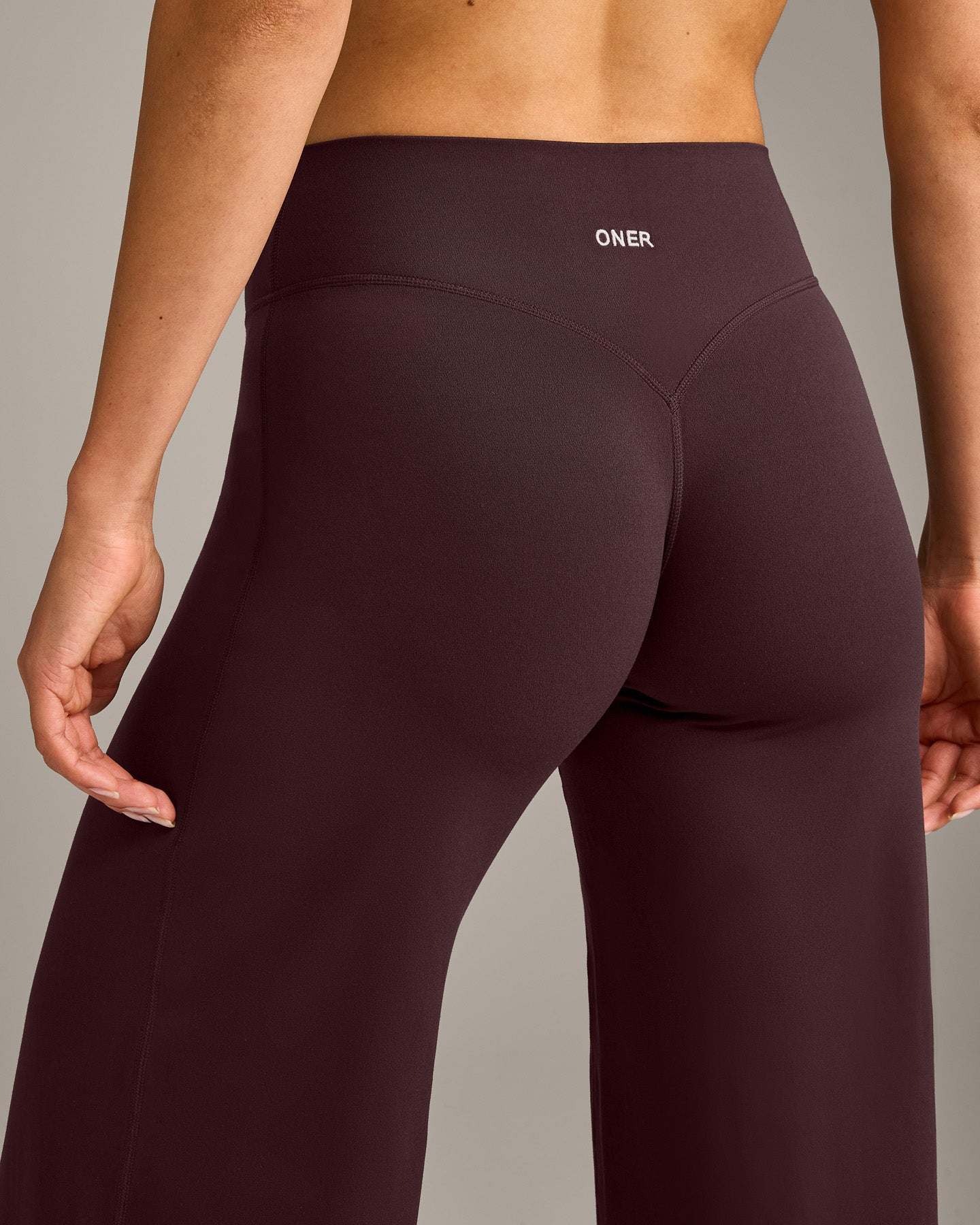 SoftMotion Straight Leg Bottoms with Grey Logo | Plum Brown - Image 4
