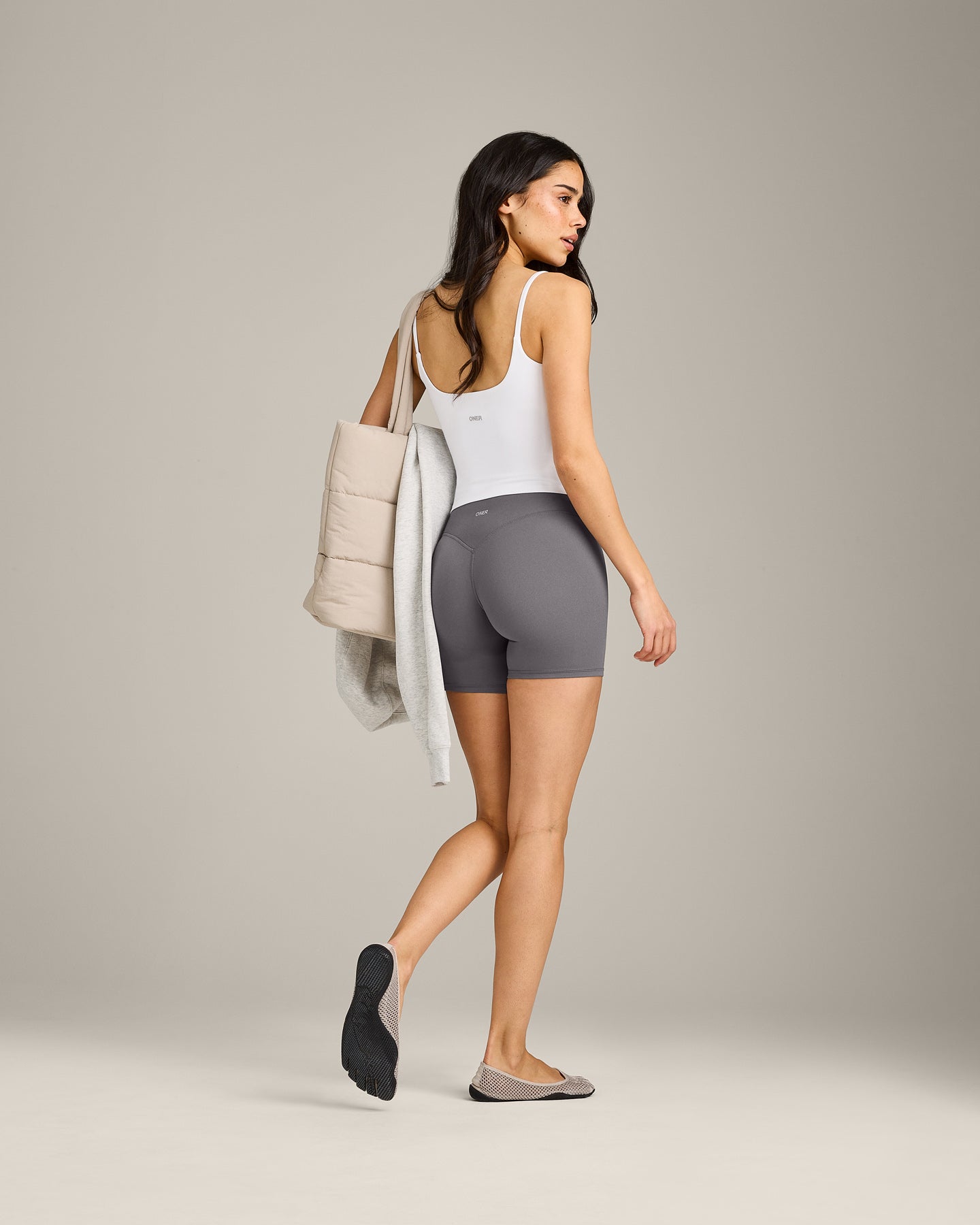 SoftMotion Strappy Vest with Built in Bra Shelf | White - Image 3
