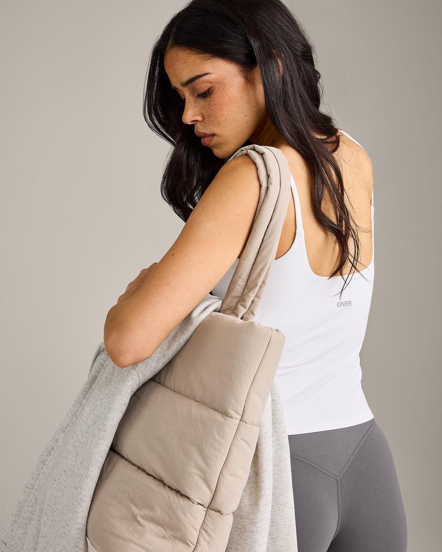 SoftMotion Strappy Vest with Built in Bra Shelf | White - Image 4