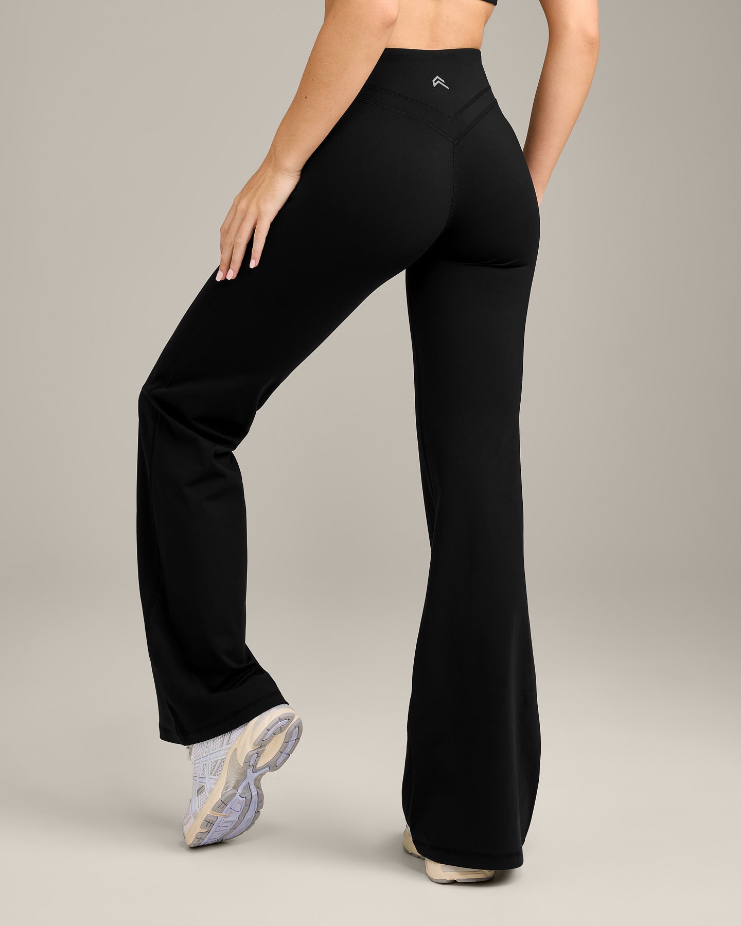 UnifiedMove Wrap Flared Bottoms with Reflective Logo | Black - Image 6