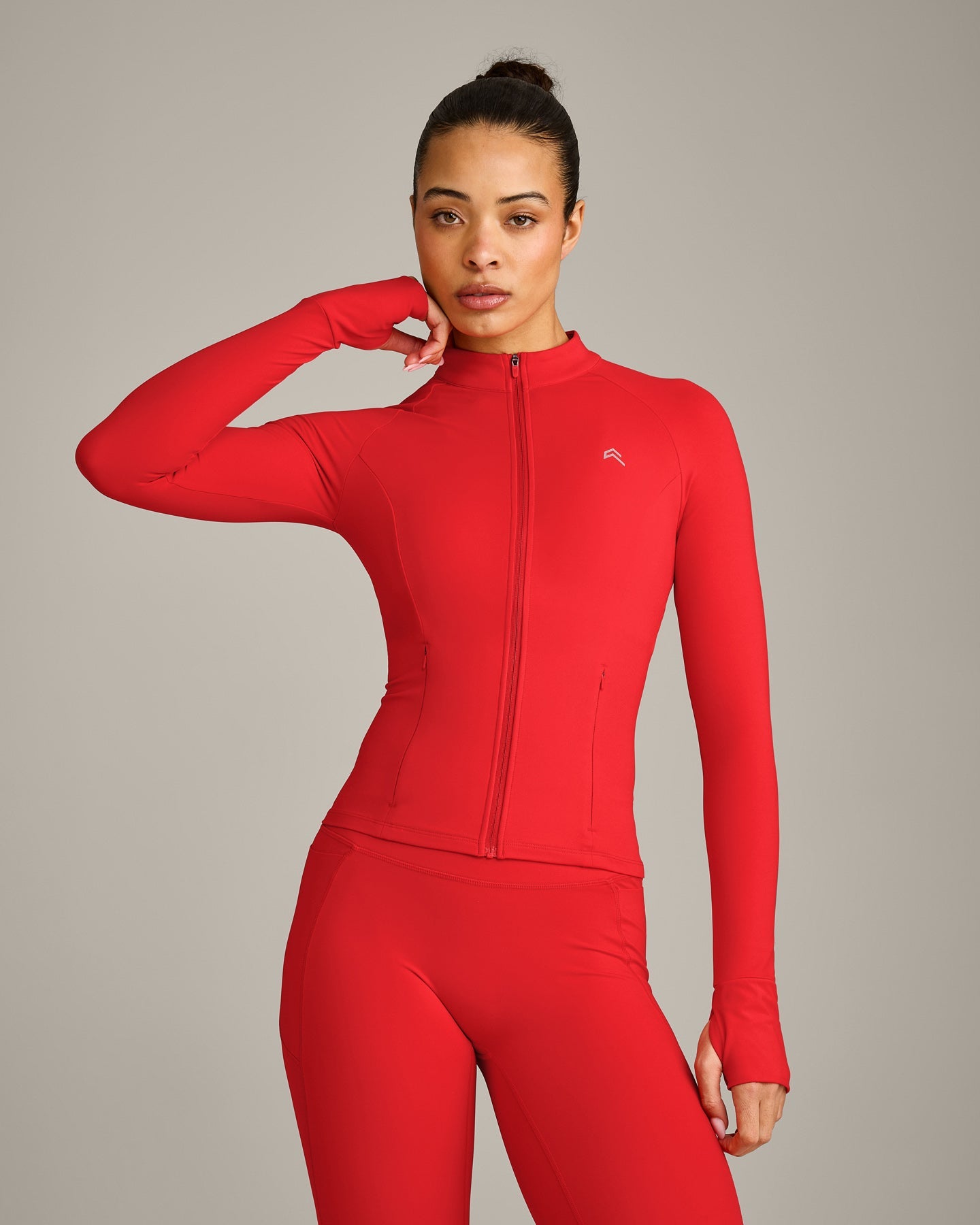 UnifiedMove Jacket with Reflective Logo | Muscle Mommy Red
