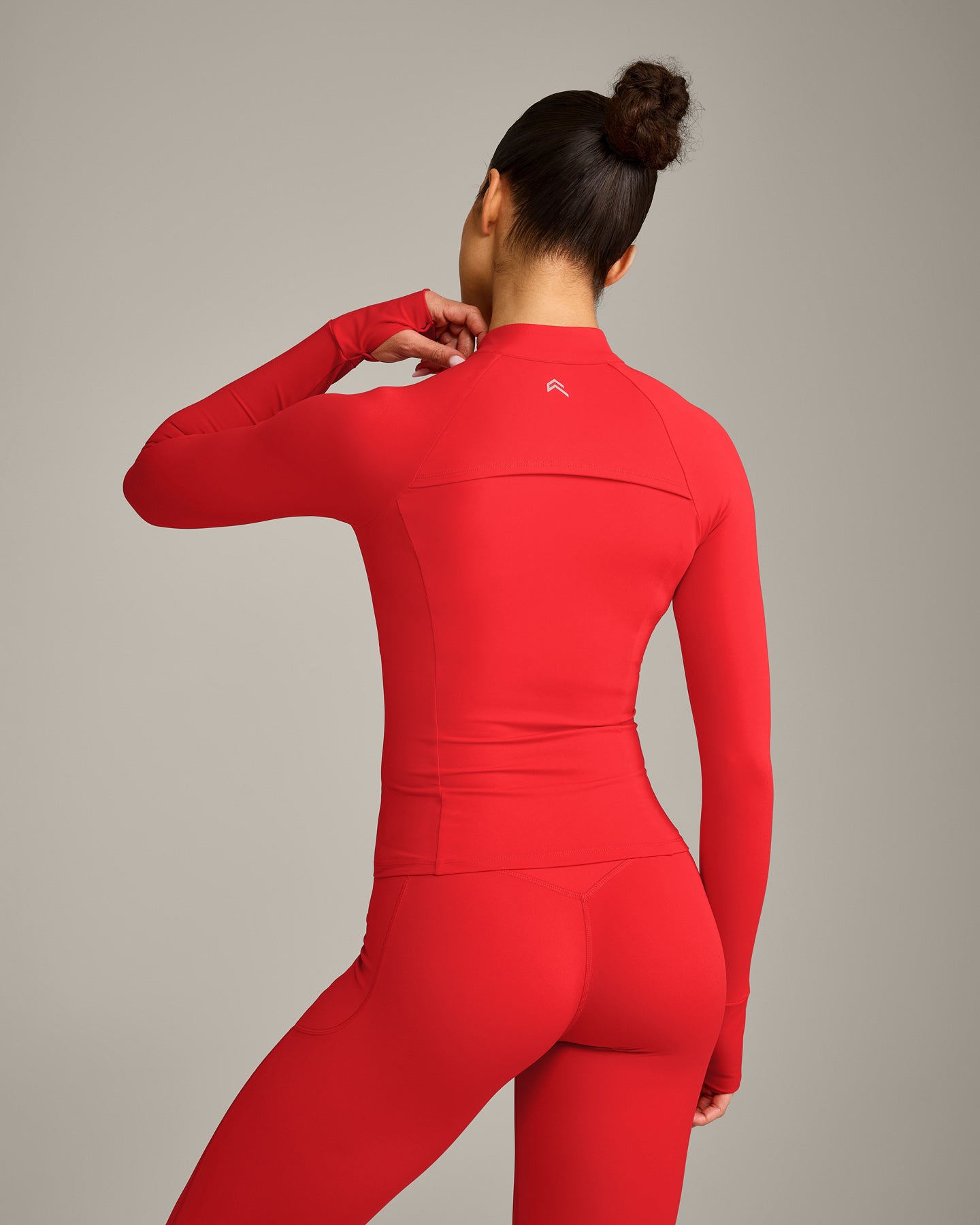 Alternative view of UnifiedMove Jacket with Reflective Logo | Muscle Mommy Red