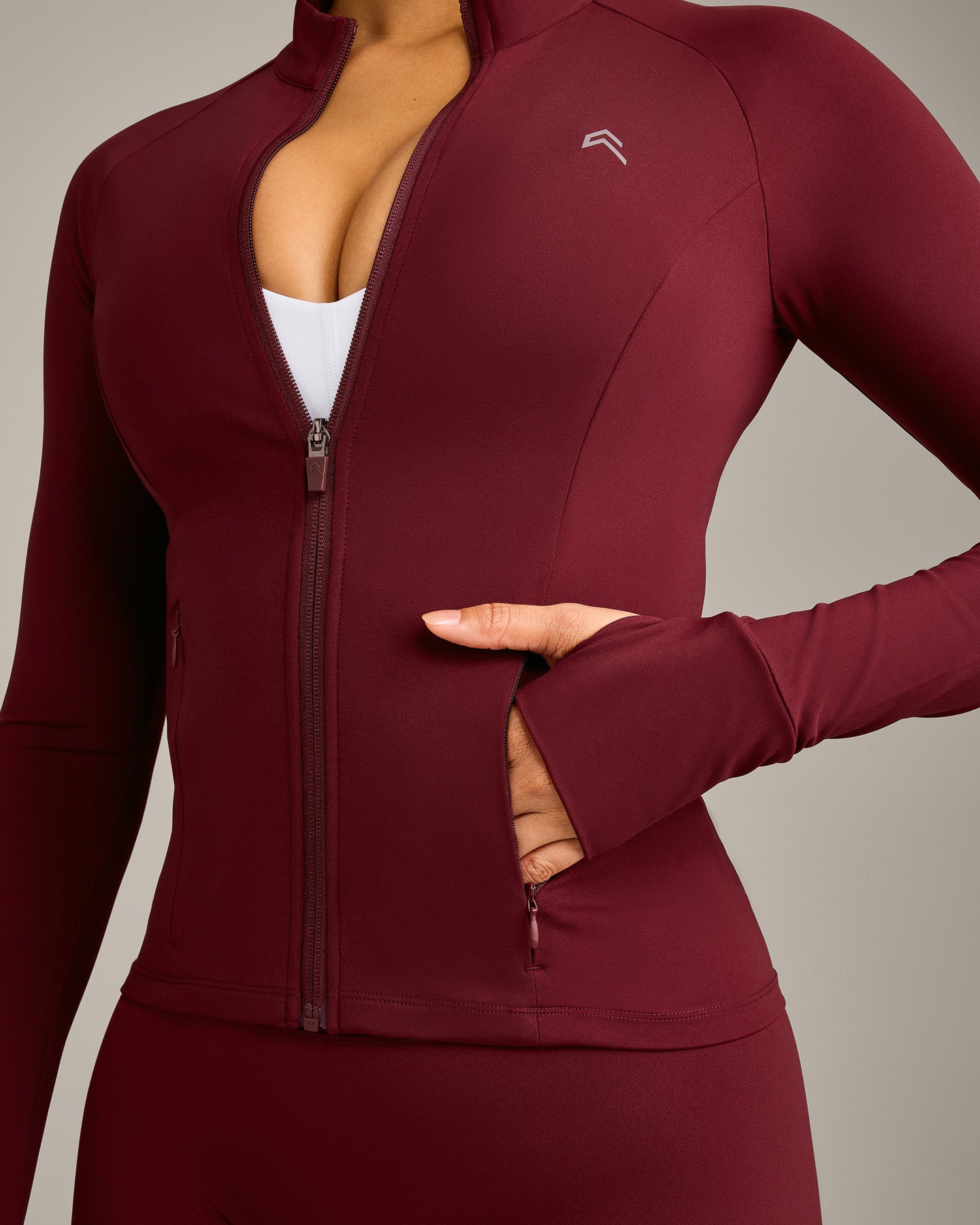 UnifiedMove Pocket Jacket with Reflective Logo | Rosewood - Image 6