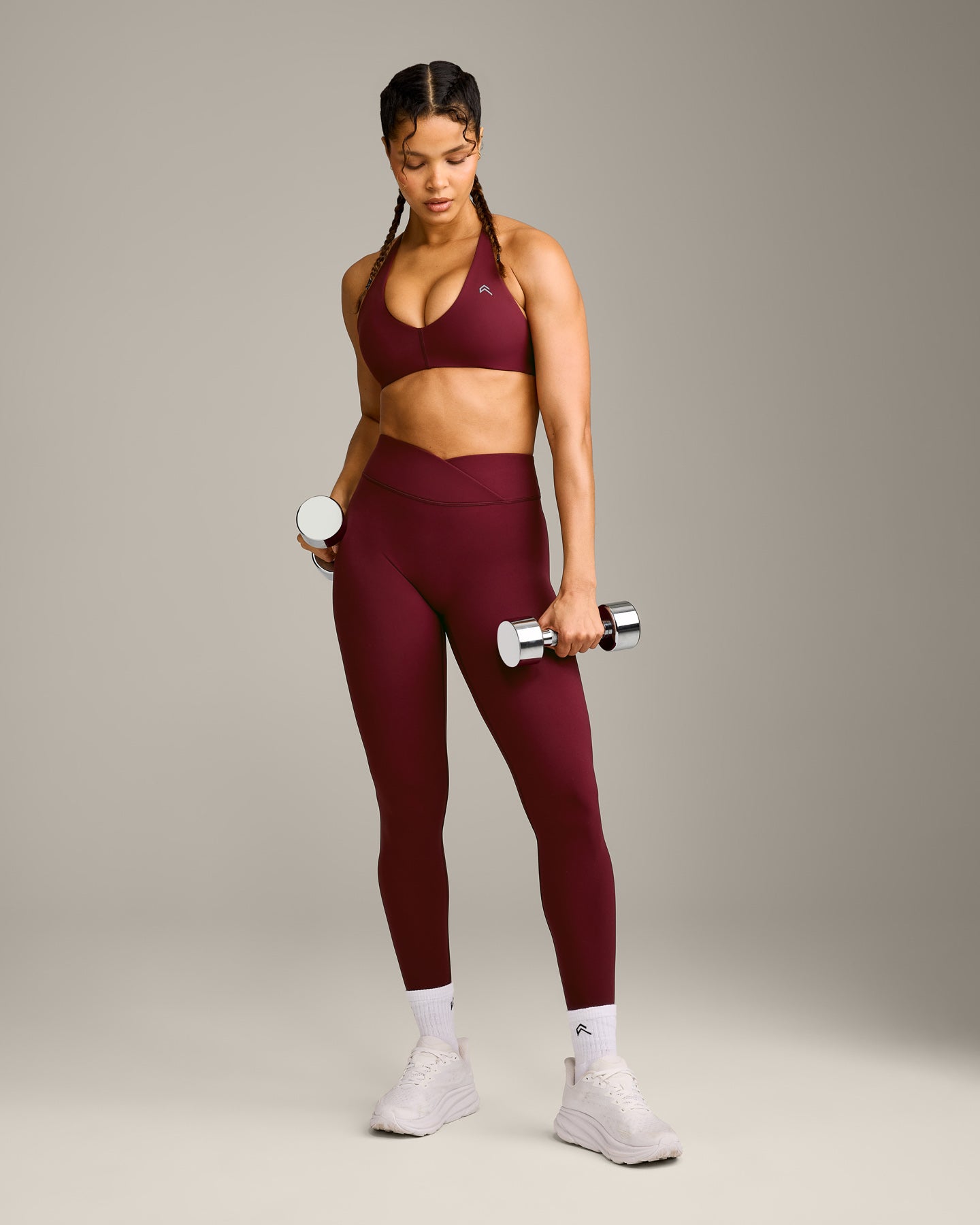 UnifiedMove Micro Bralette with Reflective Logo | Rosewood - Image 3
