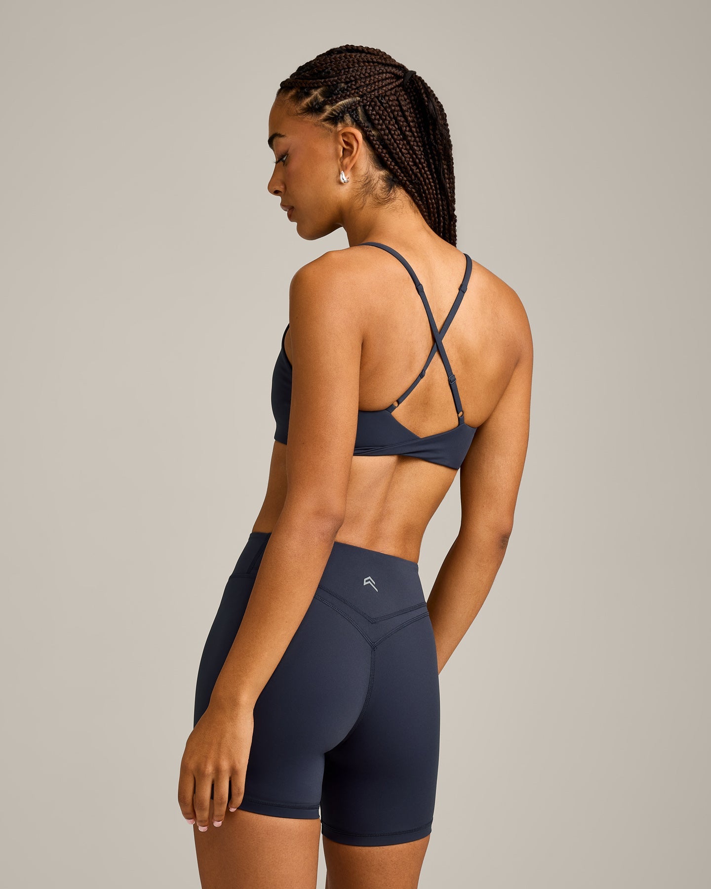Alternative view of UnifiedMove Micro Bralette with Reflective Logo | True Blue