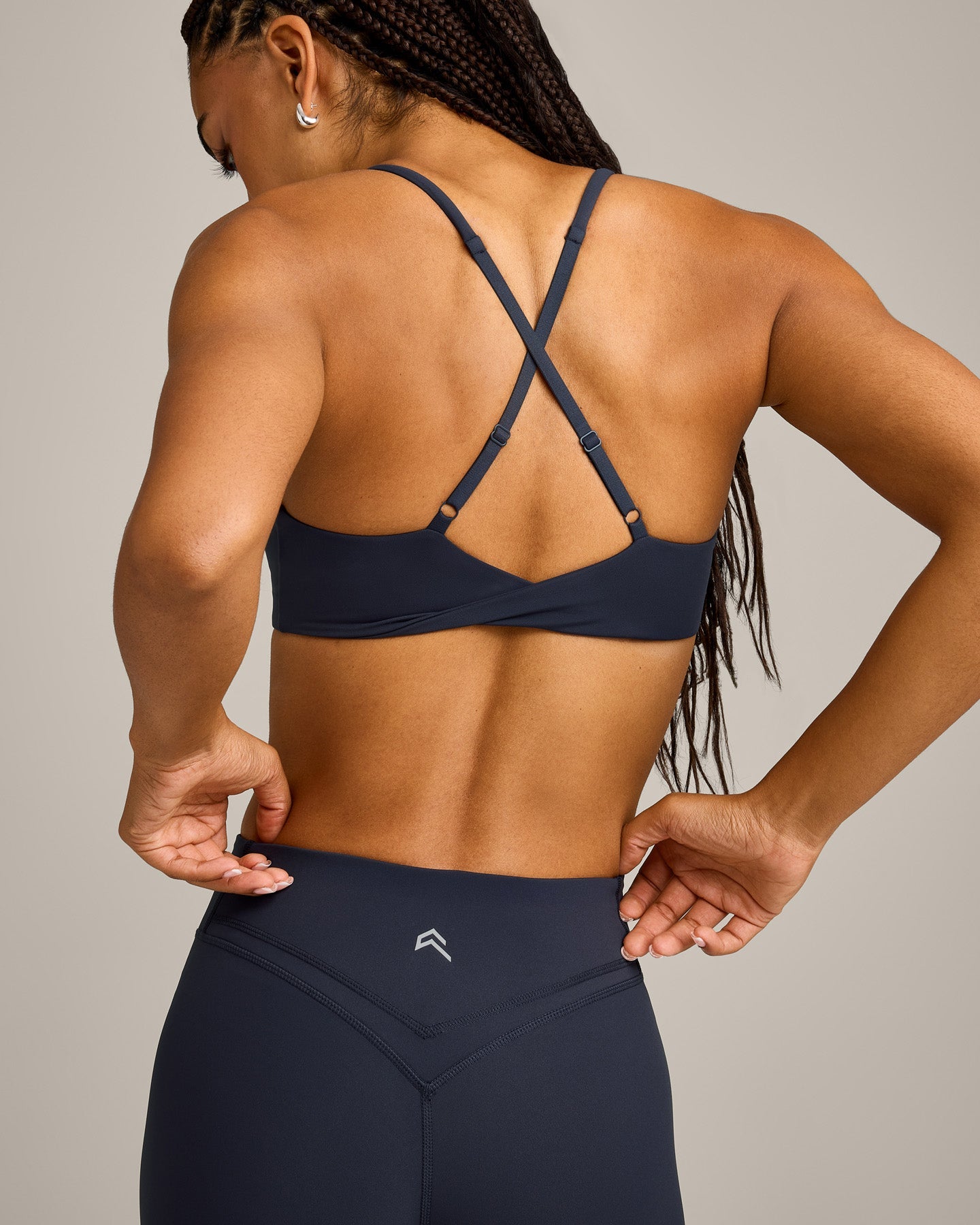 UnifiedMove Micro Bralette with Reflective Logo | True Blue - Image 4