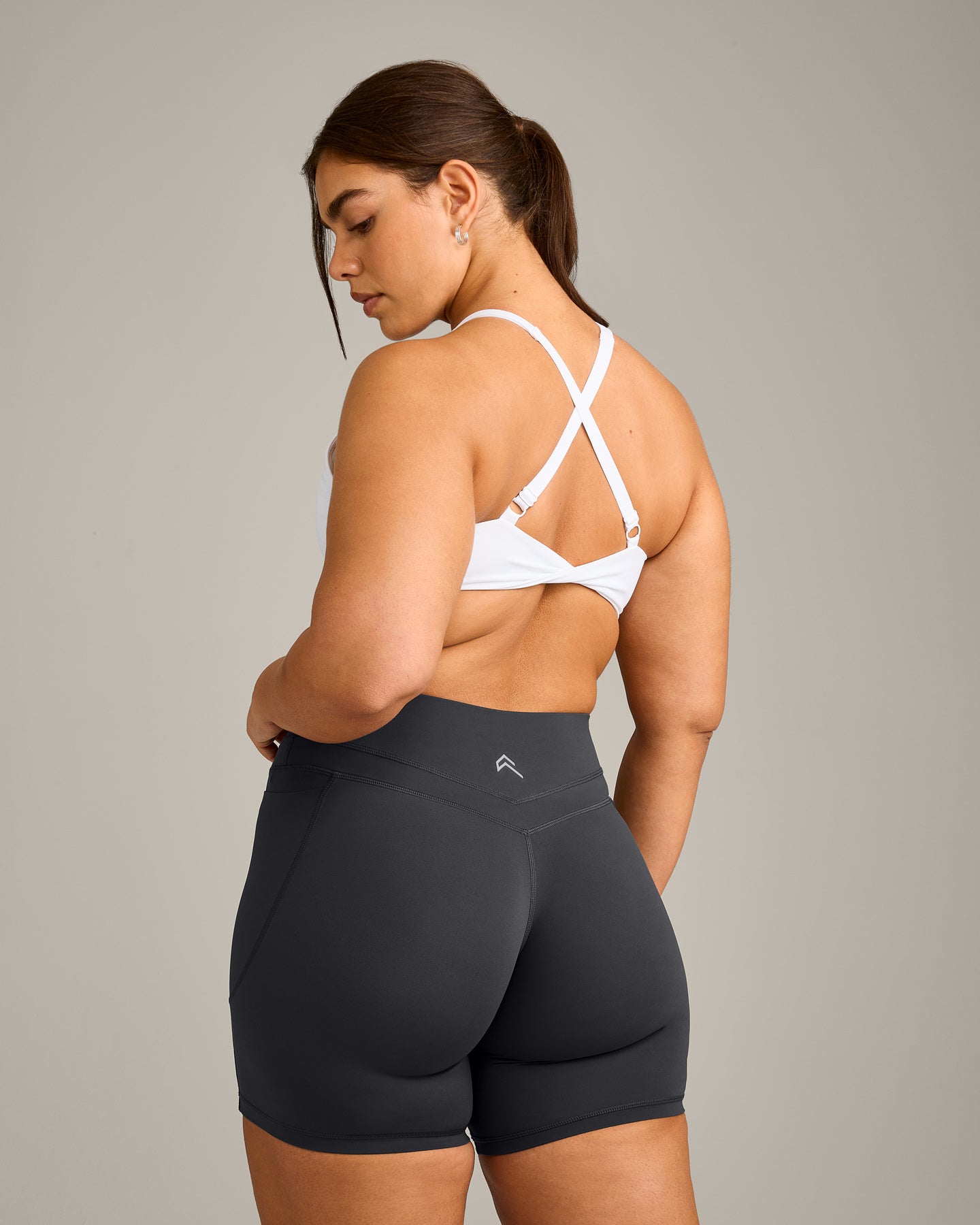 Alternative view of UnifiedMove Micro Bralette with Reflective Logo | White