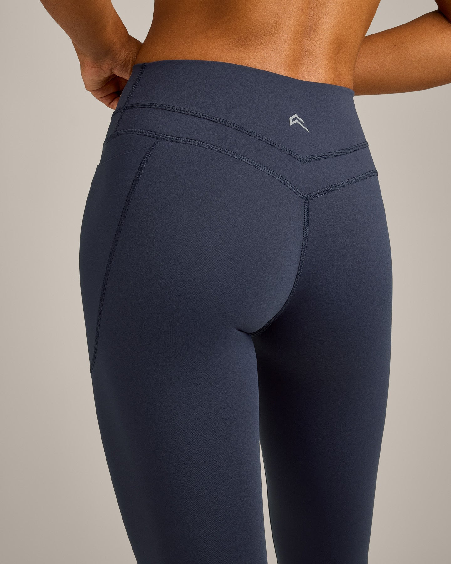 UnifiedMove High Waisted Pocket Leggings with Reflective Logo | True Blue - Image 4