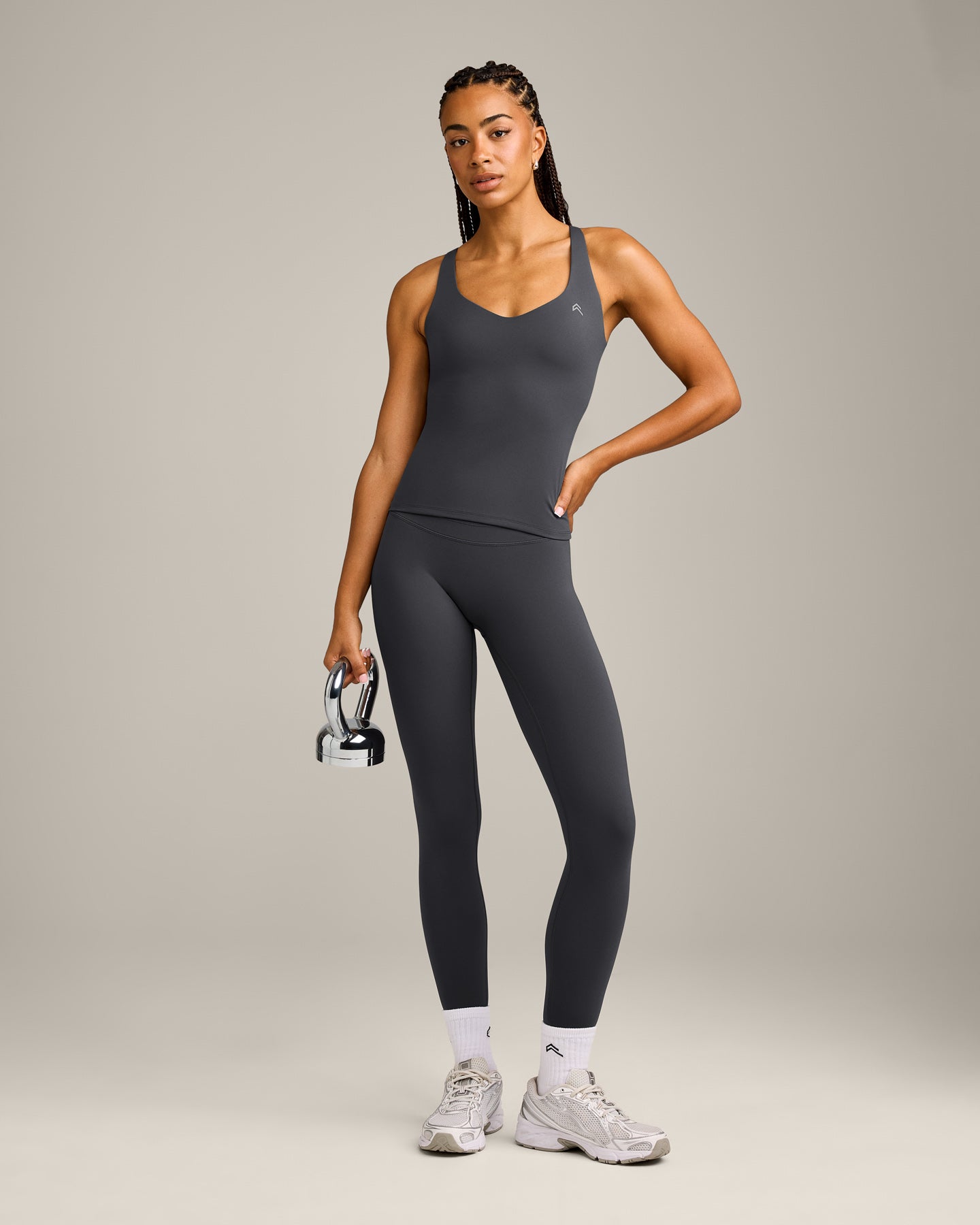 Alternative view of UnifiedMove V Neck Cross Back Vest with Reflective Logo | Coal