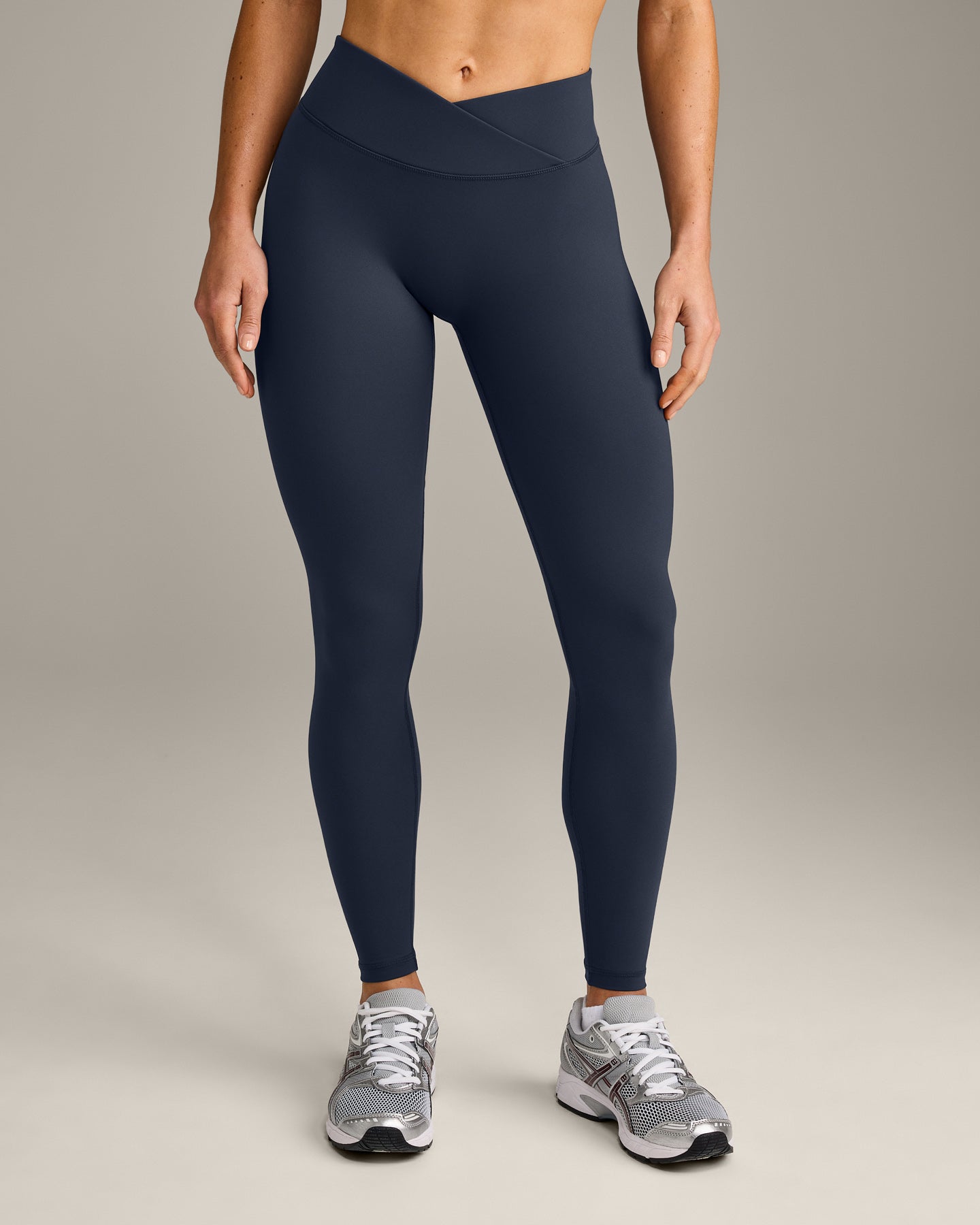 Alternative view of UnifiedMove Wrap Leggings with Reflective Logo | True Blue