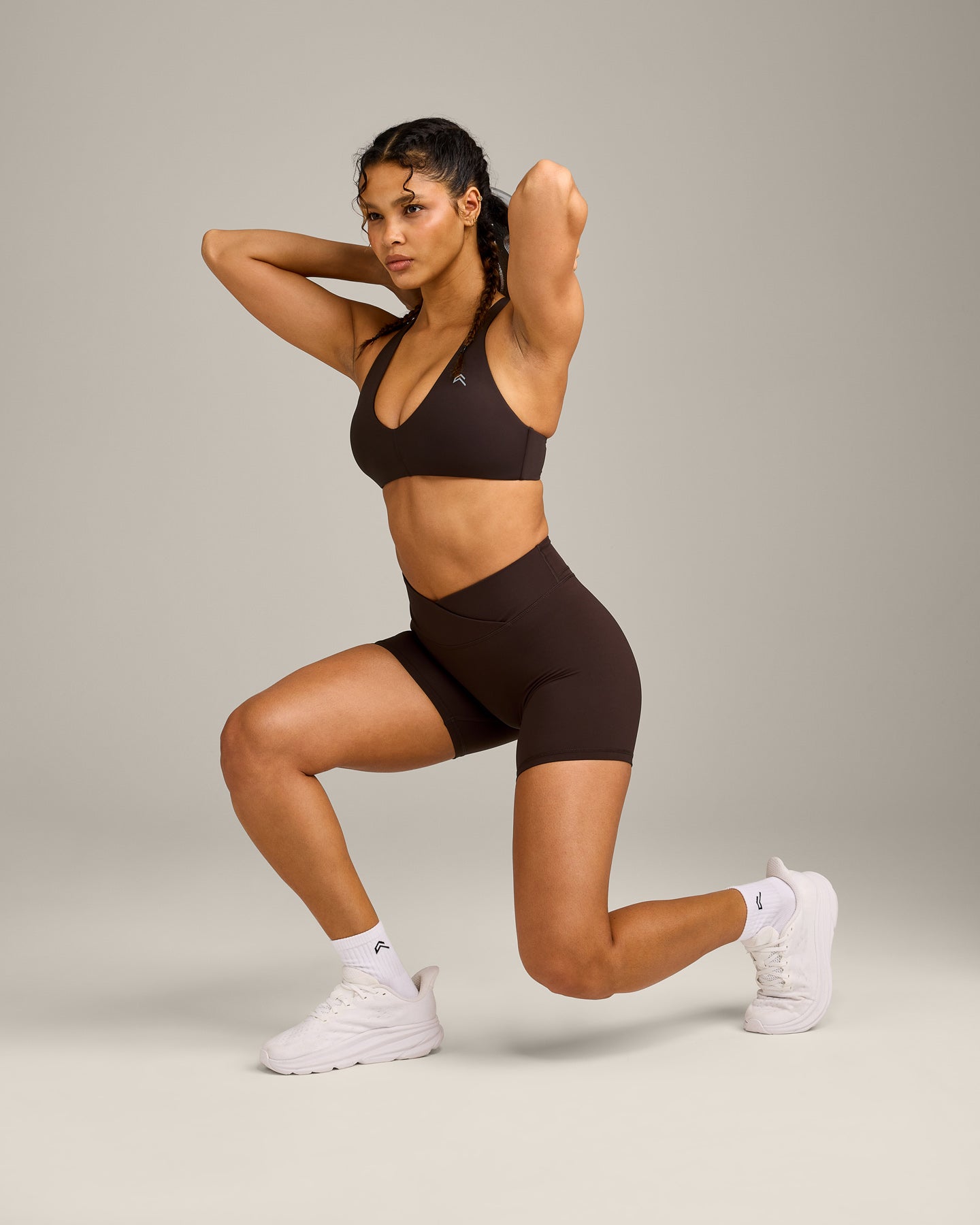 UnifiedMove Wrap Shorts 6" with Reflective Logo | 70% Cocoa - Image 5