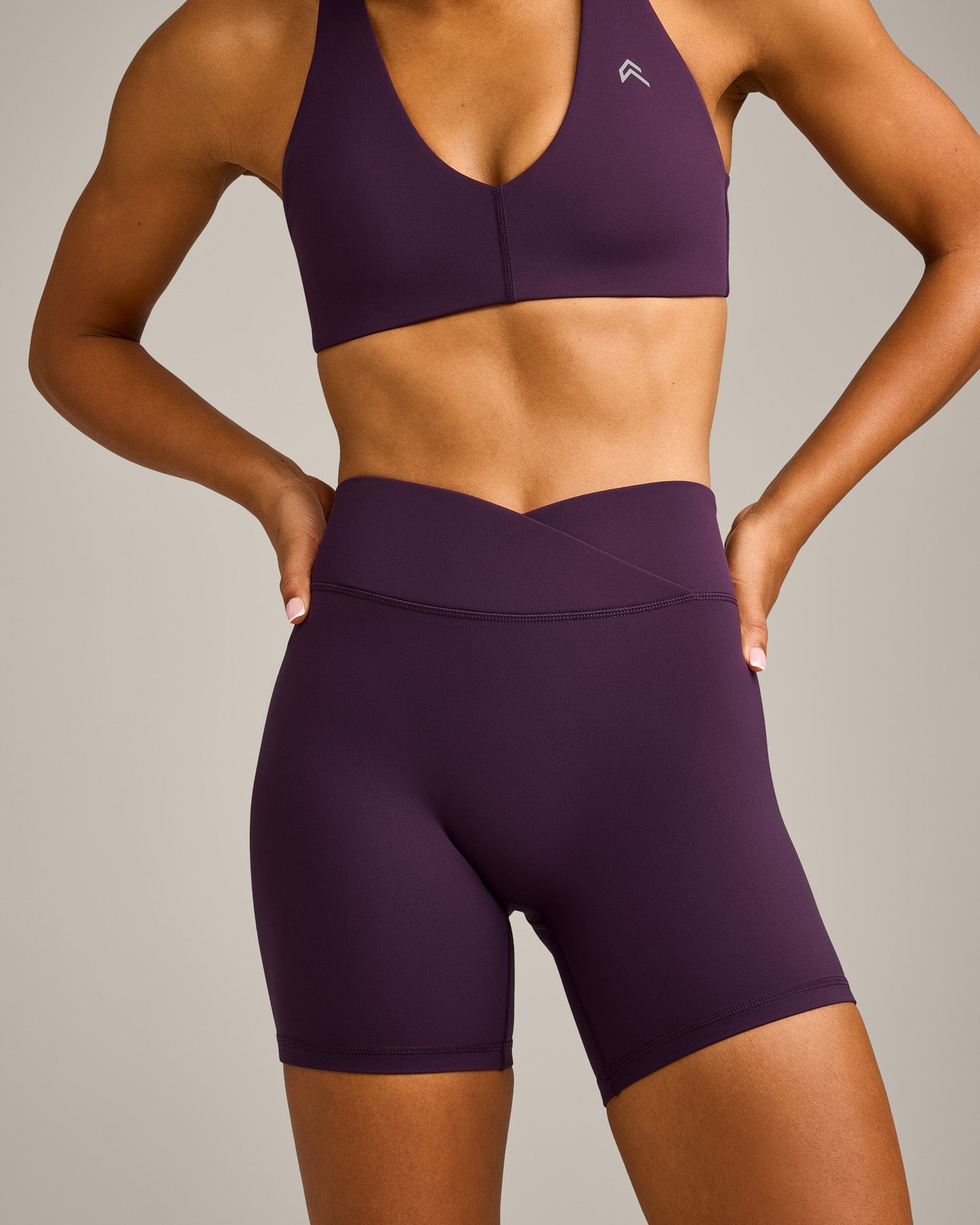UnifiedMove Wrap Shorts 6" with Reflective Logo | Blackberry Purple - Image 5