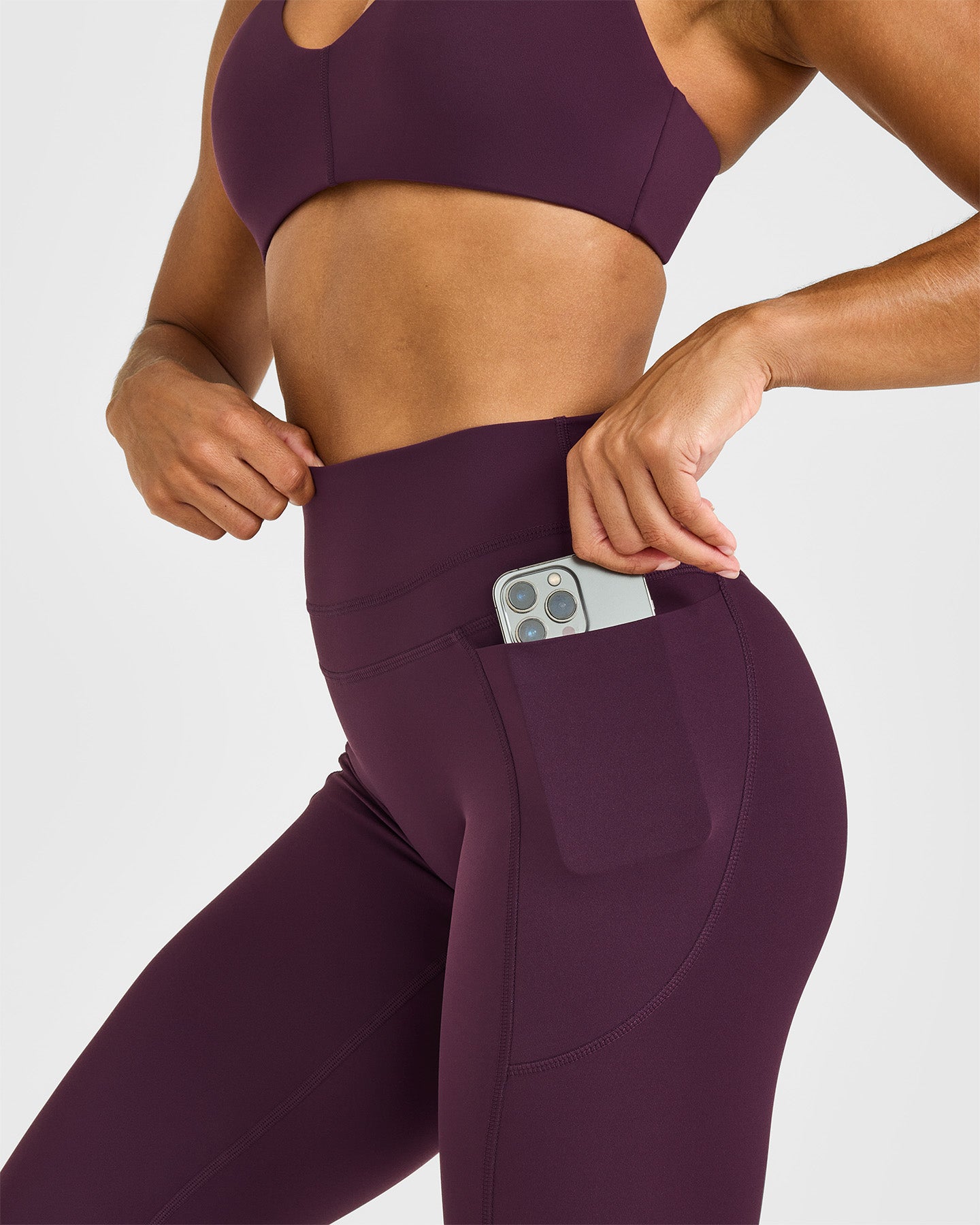 UnifiedMove High Waisted Pocket Leggings | Blackberry Purple - Image 5