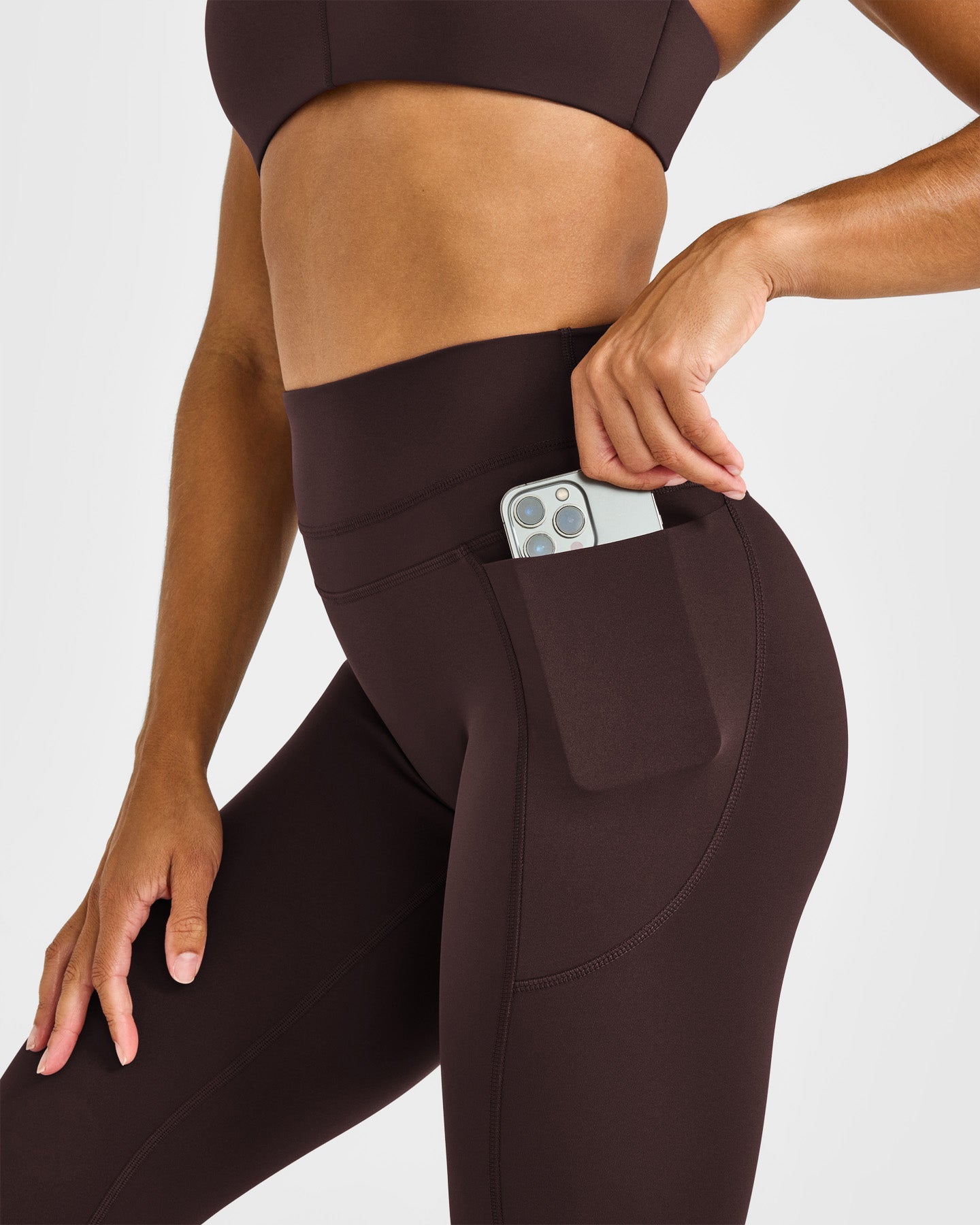 UnifiedMove High Waisted Pocket Leggings | 70% Cocoa - Image 5