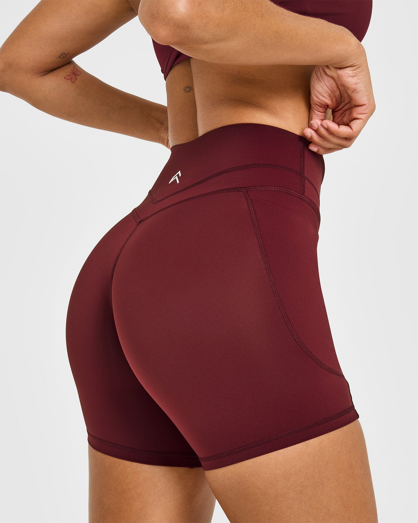 UnifiedMove High Waisted Pocket Shorts 6" | Rosewood - Image 5