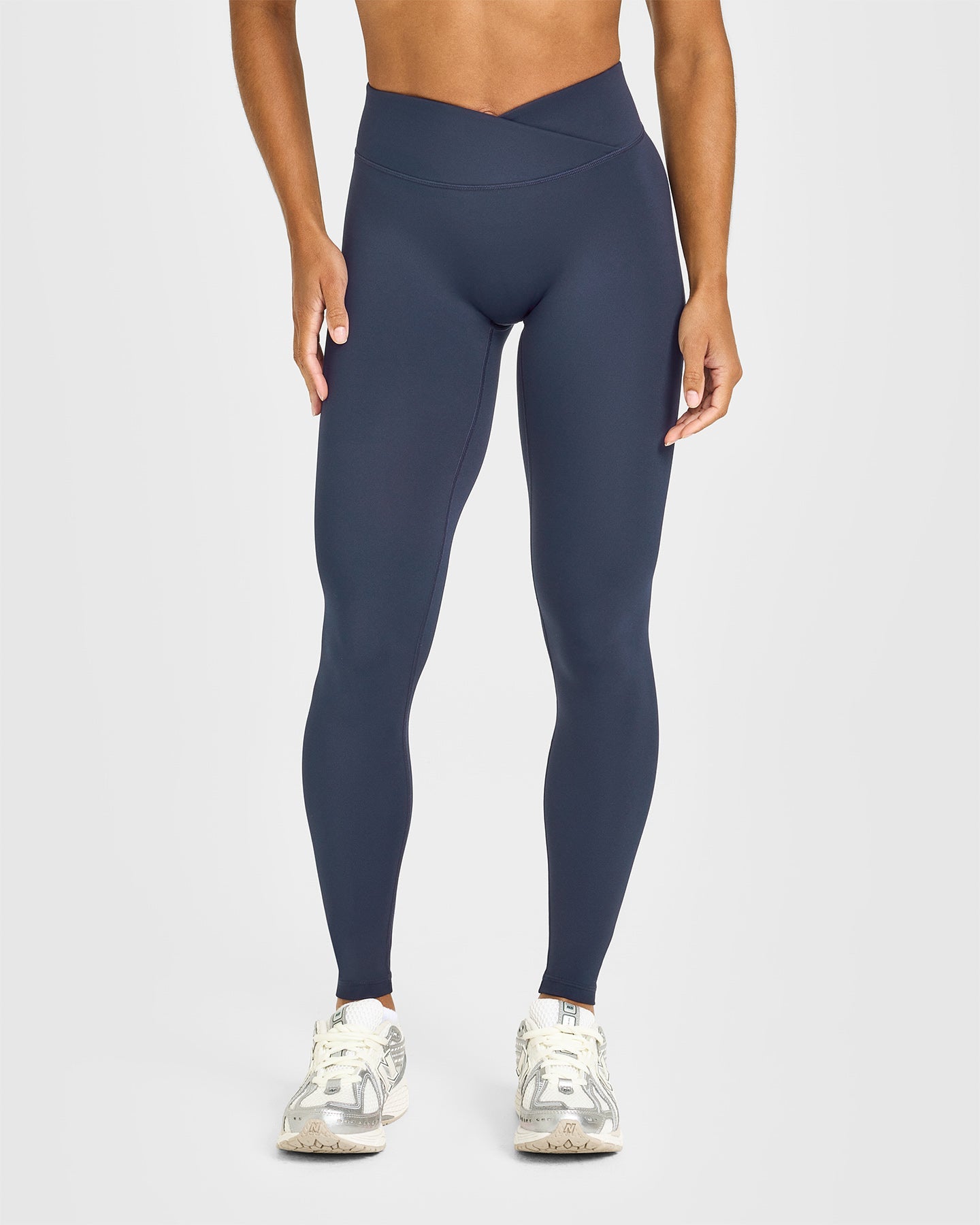 Alternative view of UnifiedMove Wrap Leggings White Logo | True Blue