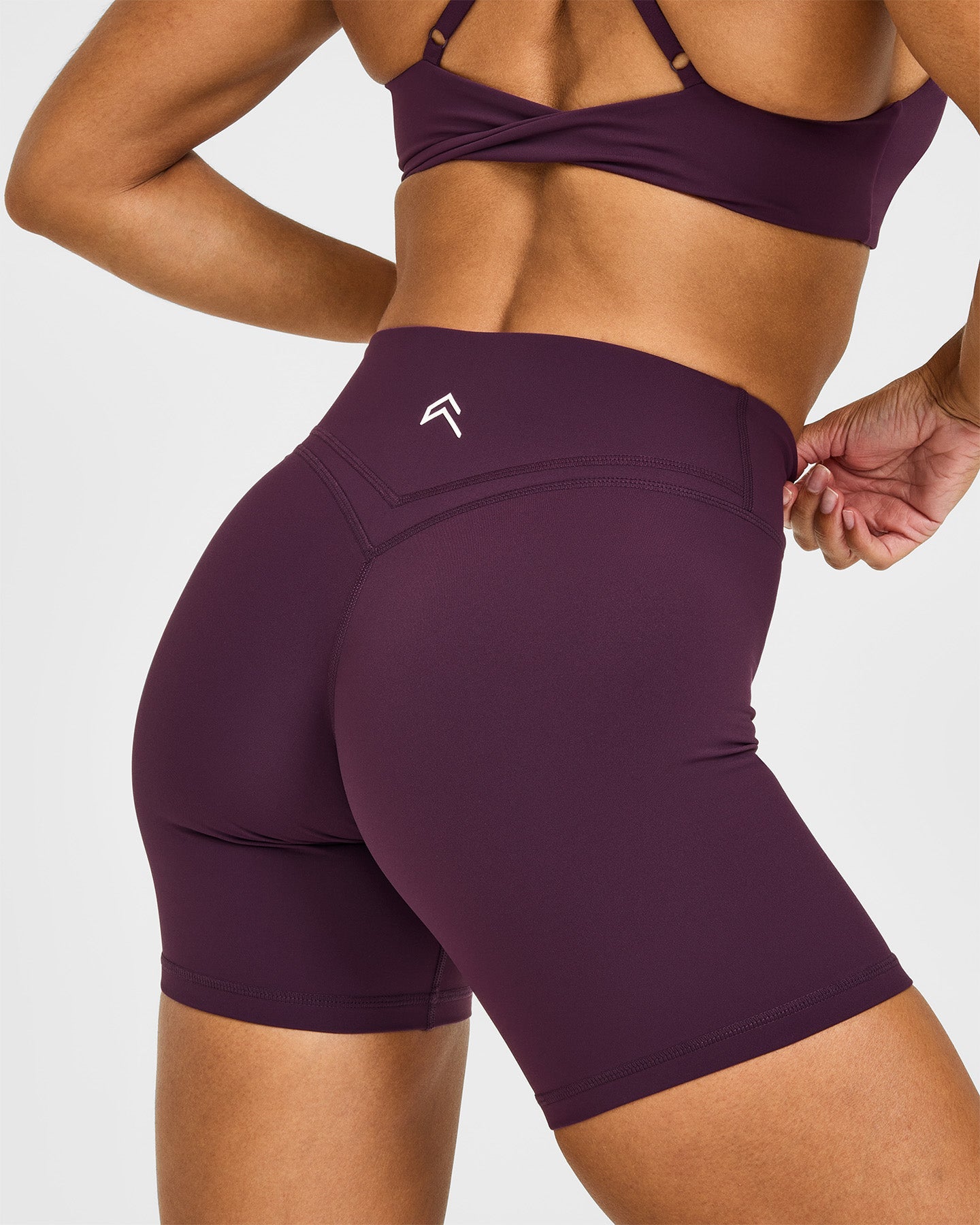 UnifiedMove Wrap Shorts White Logo 6" | Blackberry Purple - Image 4