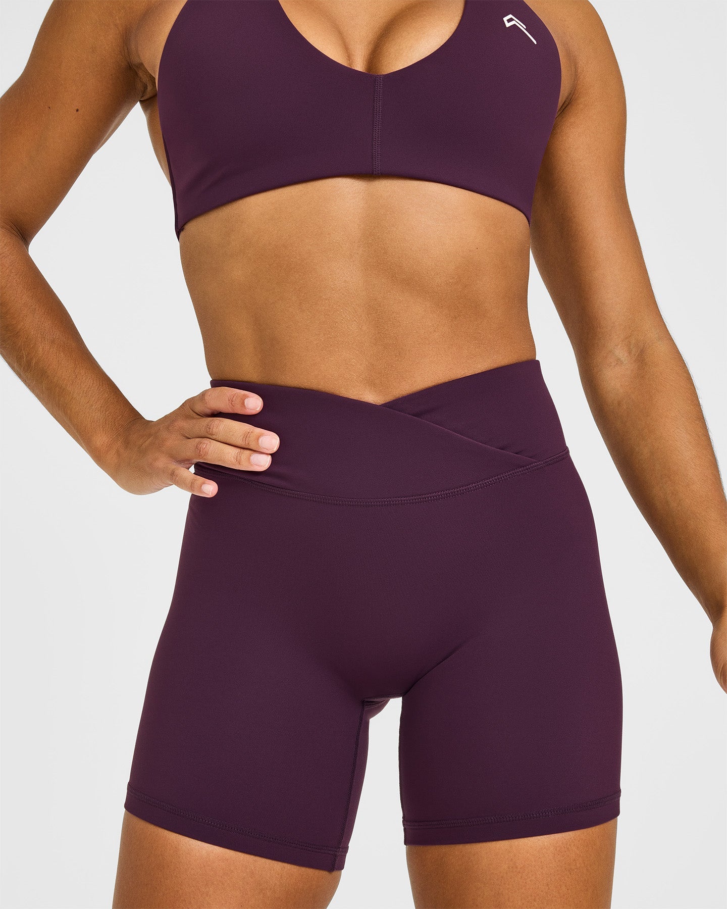 UnifiedMove Wrap Shorts White Logo 6" | Blackberry Purple - Image 5