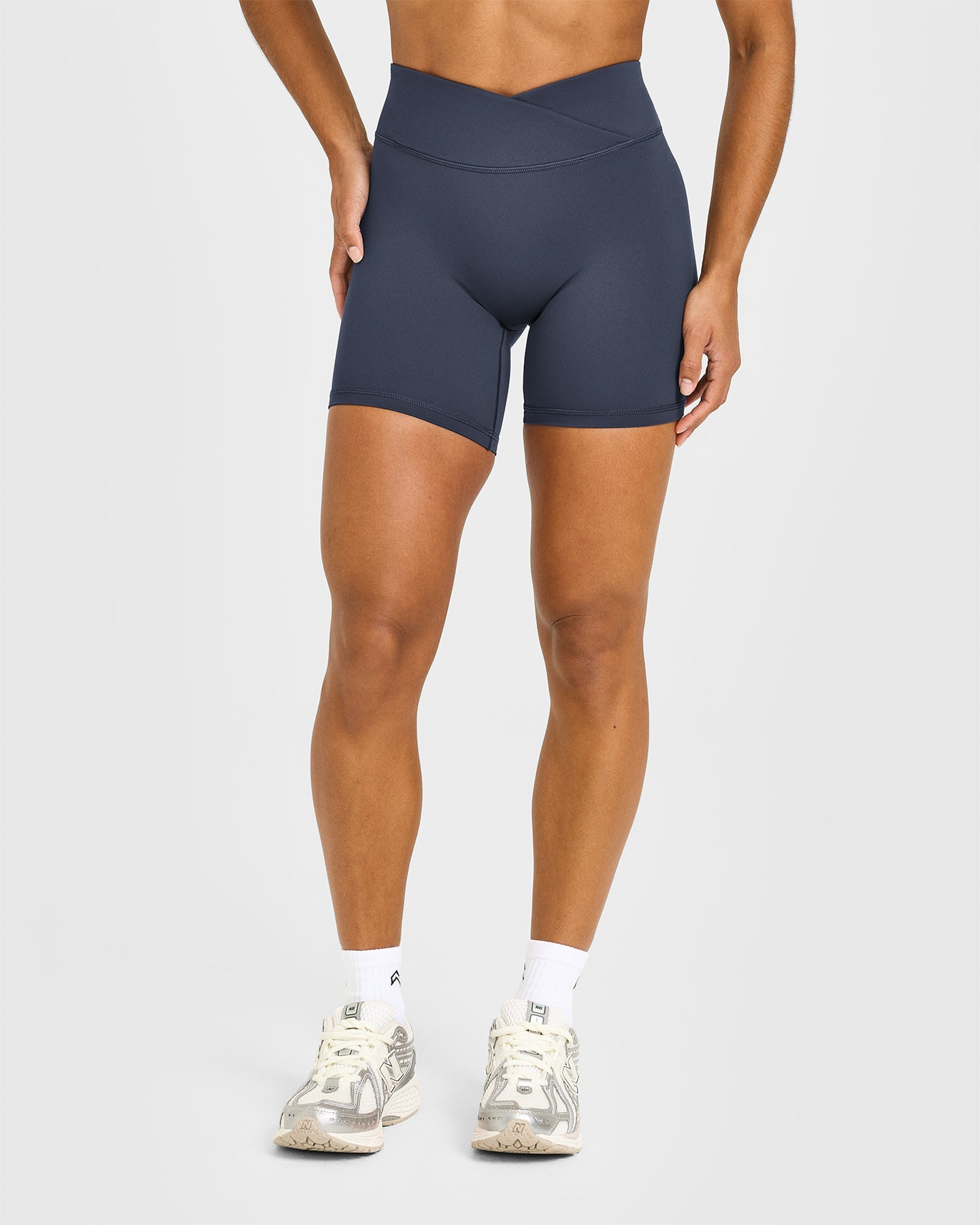 Alternative view of UnifiedMove Wrap Shorts White Logo 6" | True Blue
