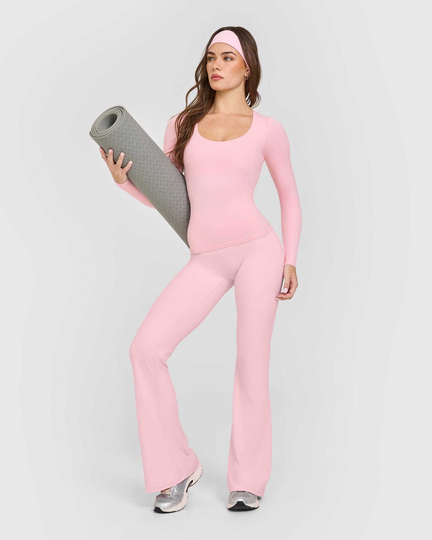 SoftMotion Flared Bottoms with White Logo | Cherry Blossom Pink - Image 4