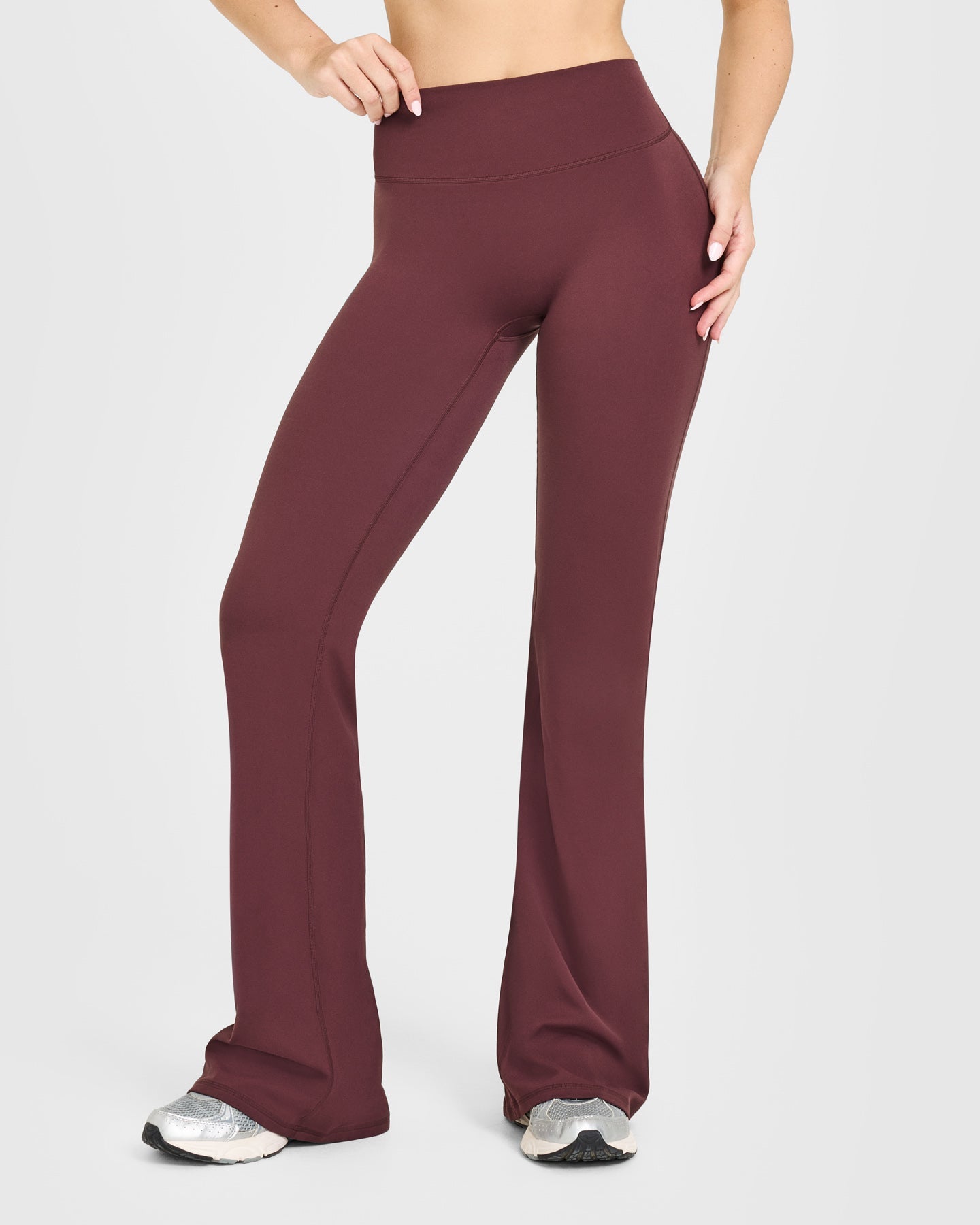 Alternative view of SoftMotion Flared Bottoms with White Logo | Velvet Mocha