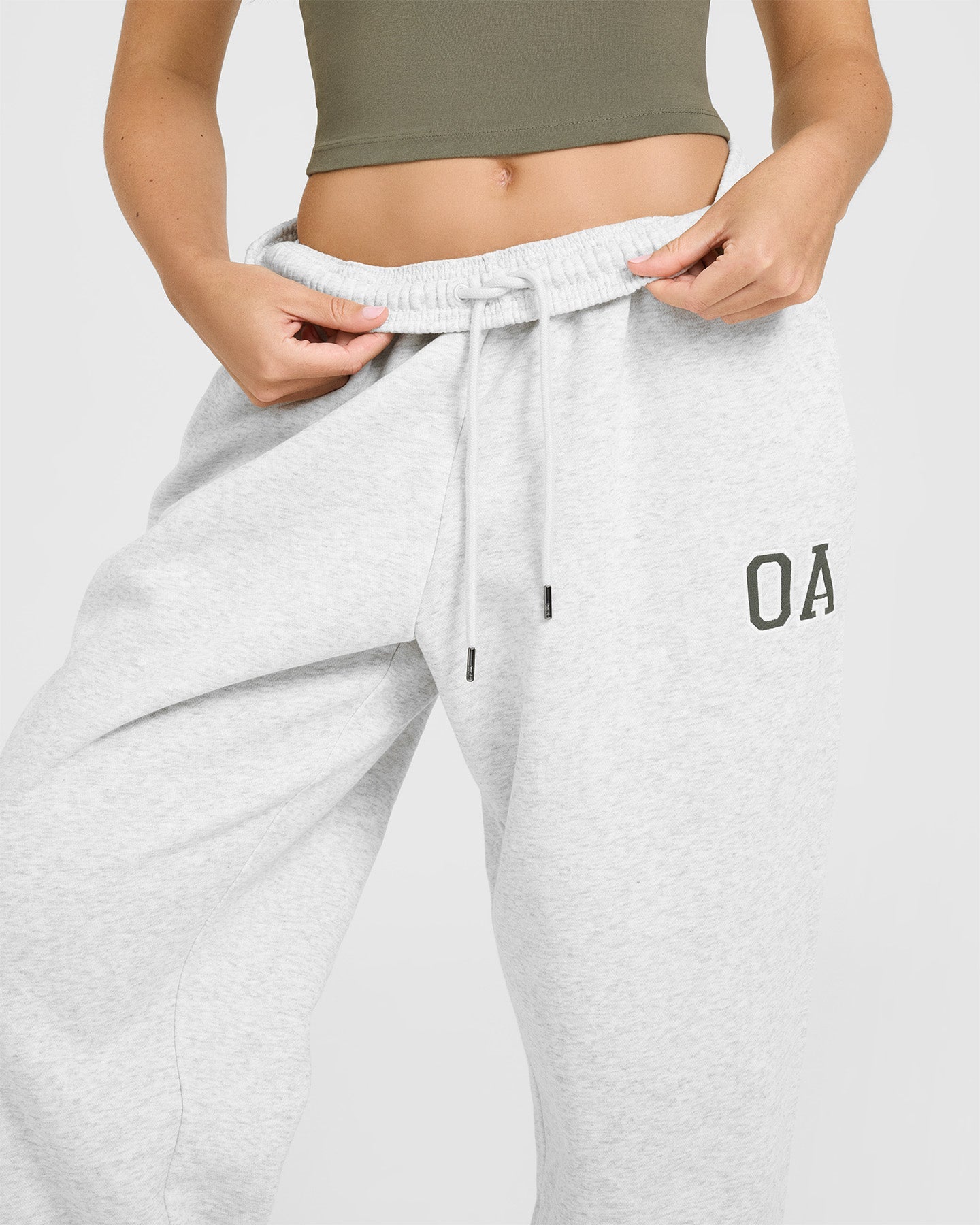 Foundations Oversized Oner Joggers | Light Grey Marl - Image 3