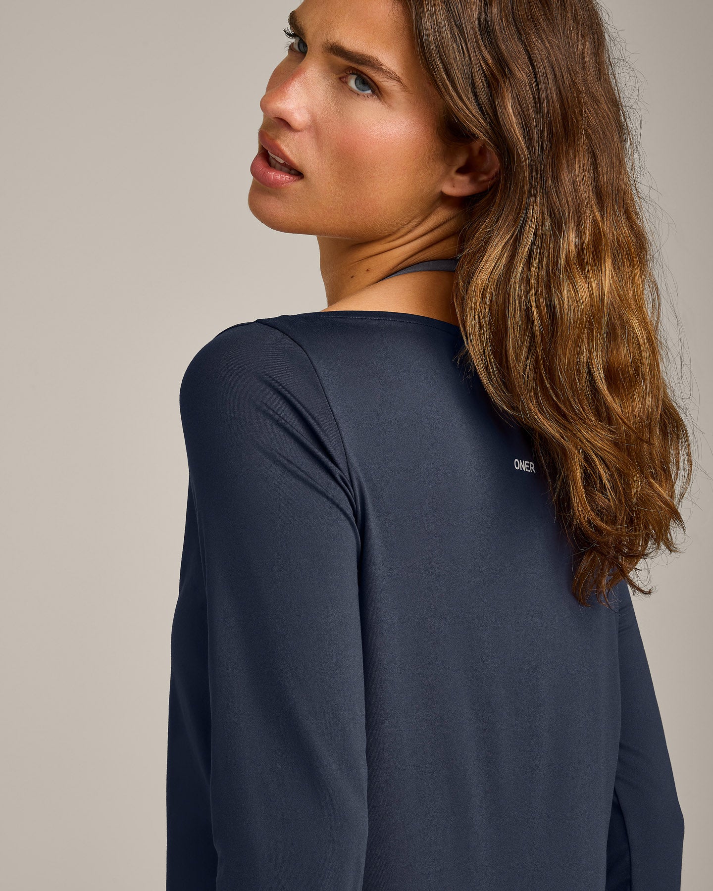 FormeSoft Relaxed Slash Neck Long Sleeve Top | True Blue - Image 5