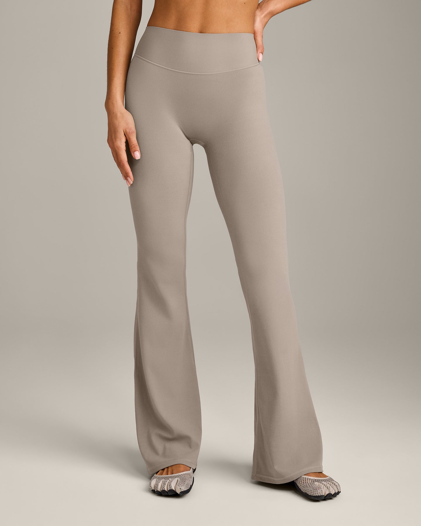Alternative view of SoftMotion Flared Bottoms with White Logo | Warm Sand